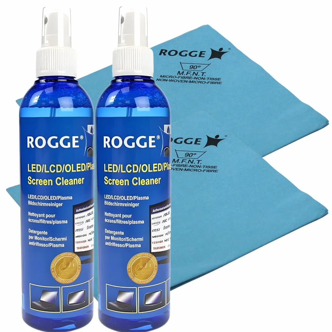 ROGGE DUO-Clean Original. LCD, TFT, LED TV Touch Screen + Plasma Cleaner incl. Microfiber Wipes 38x40cm.The Original since 1998.