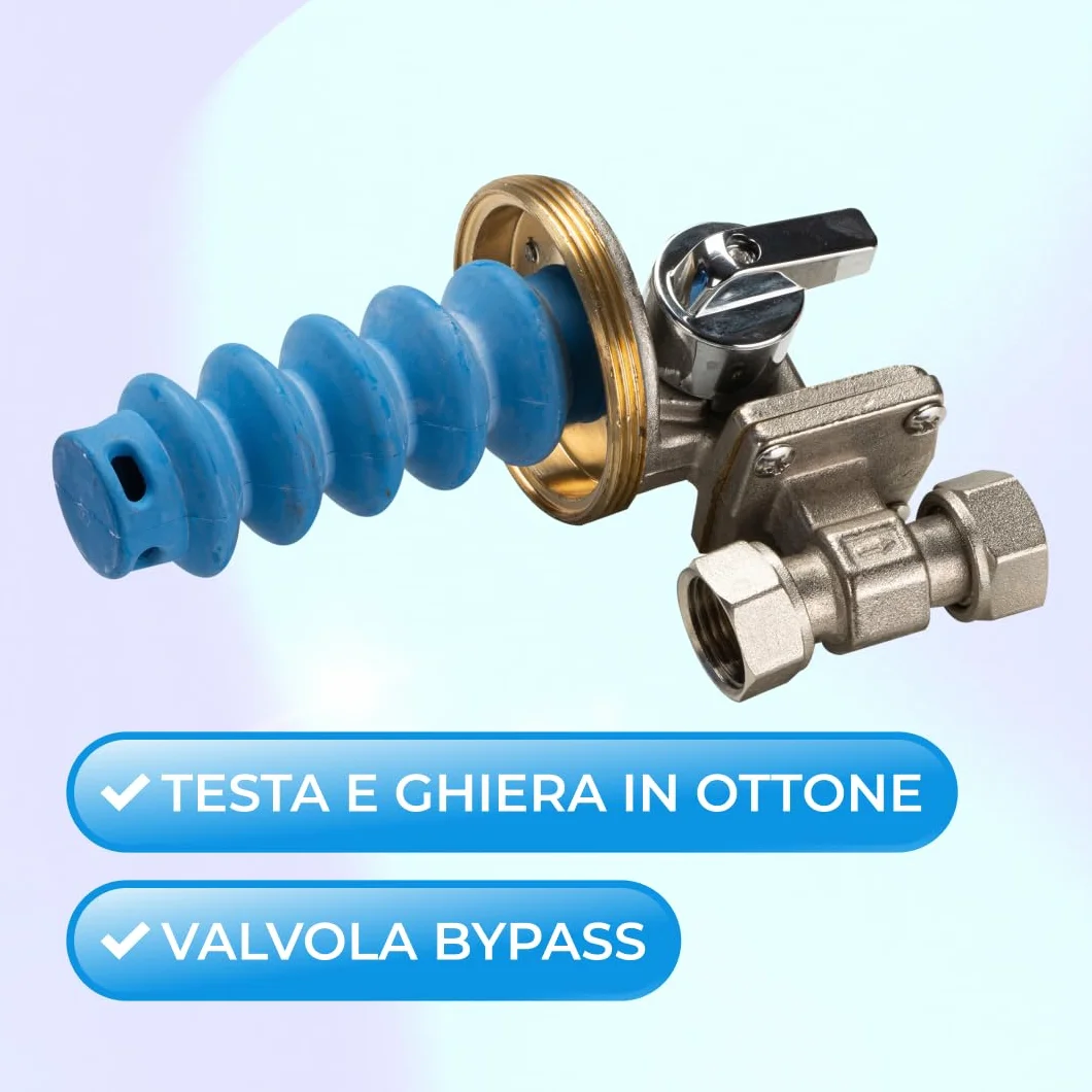WK - Dosatore Ruotabile di Polifosfato per Caldaia, Utile per Filtrazione Acqua,con Incluse 4 Cartucce, Funge da Anticalcare e Anticorrosione per Tutti gli Impianti