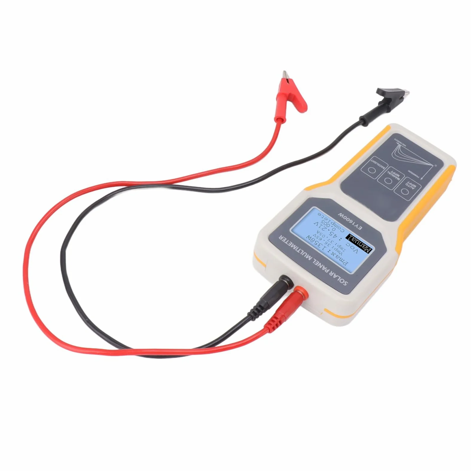 ANGGREK Multimetro Solare Fotovoltaico, Materiale ABS, Tester MPPT Accurato, Display Retroilluminato, Misurazione della Tensione a Circuito Aperto, Utenti di Pannelli Solari