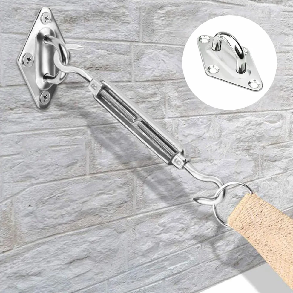 M5 Piastra Oculare Acciaio Inox 304 Placca Oculare Ganci Ancoraggio Gancio da Muro con Occhiello Soffitto per Appendere 12 Pezzi