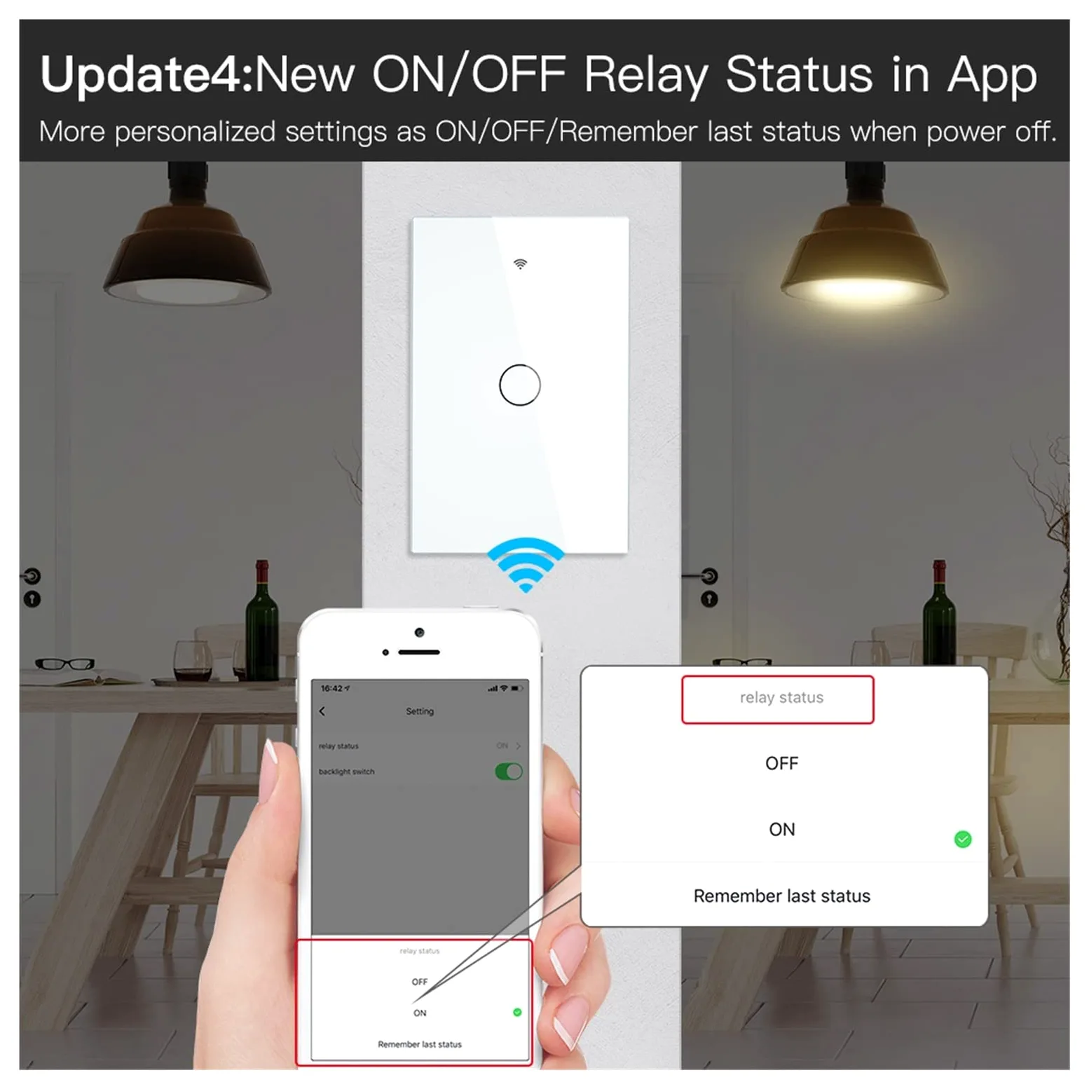Interruttore smart wifi, Interruttore della luce intelligente touch a parete con neutro/nessun neutro, nessun condensatore Smart Life/Tuya funziona con Alexa, Google Hub richiesto installazione facile