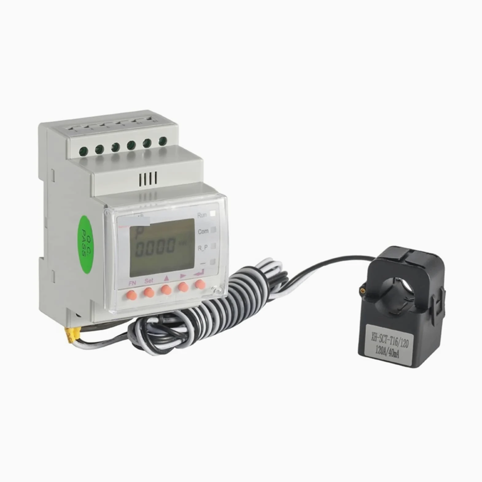 Contatore Energia Elettrica, 45～65Hz Din Rail Ct Accoppiato 120A Contatore di energia intelligente monofase Solar PV Riflusso bidirezionale Monitor di potenza Inverter abbinato, Facile da Installare
