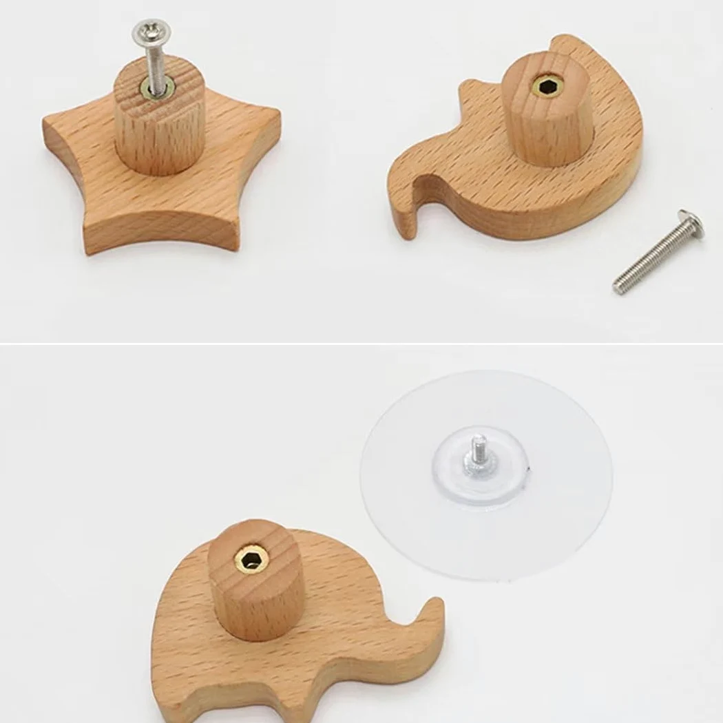 Set di 15 pomelli in legno naturale per armadietti, cassetti, armadi, bagno, guardaroba, mobili e decorazioni per la casa