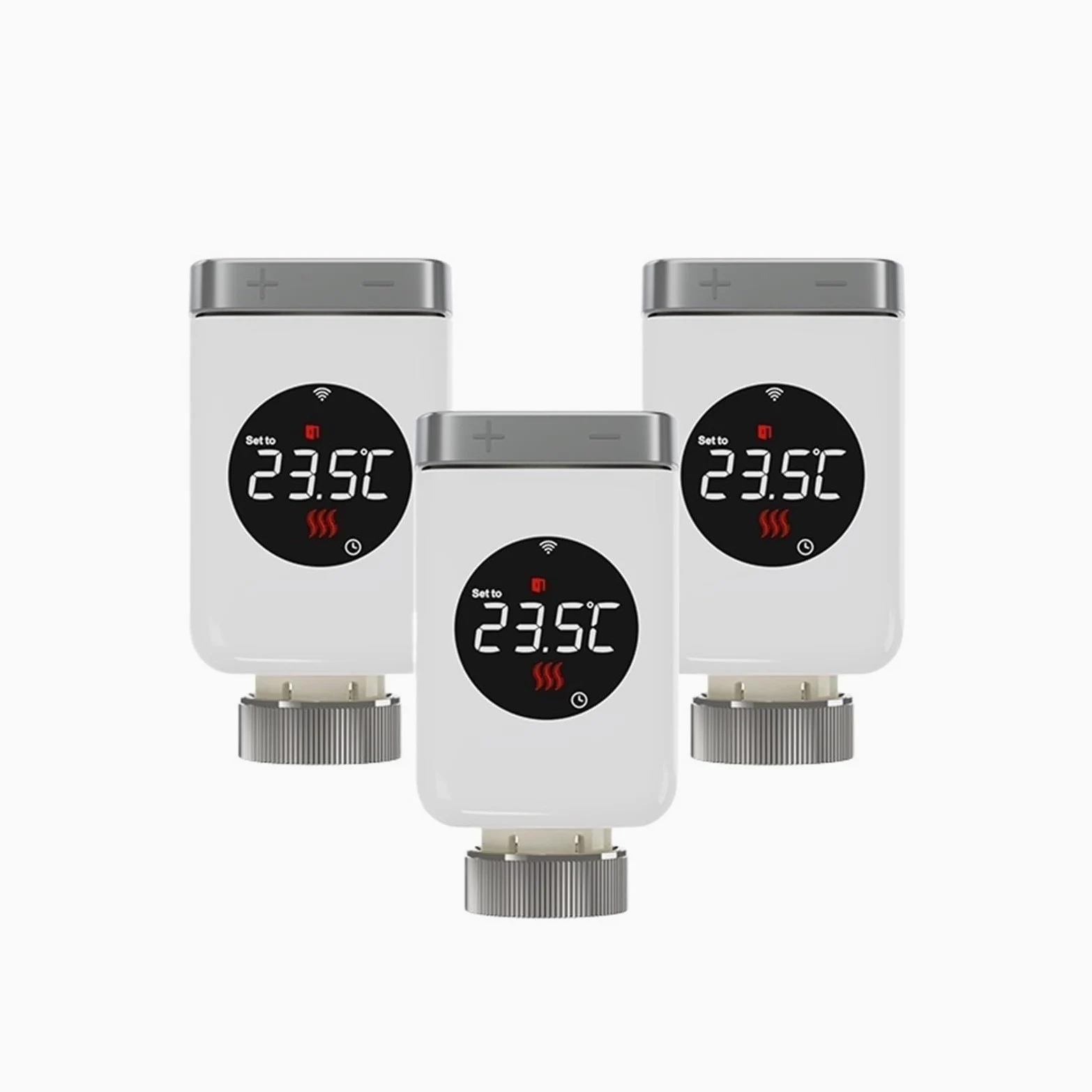 Attuatore For Valvola Termostatica Wi-Fi Intelligente, Regolatore Di Temperatura Del Riscaldamento, Smart Life Regolazione Automatica(TRV801W 3PCS)