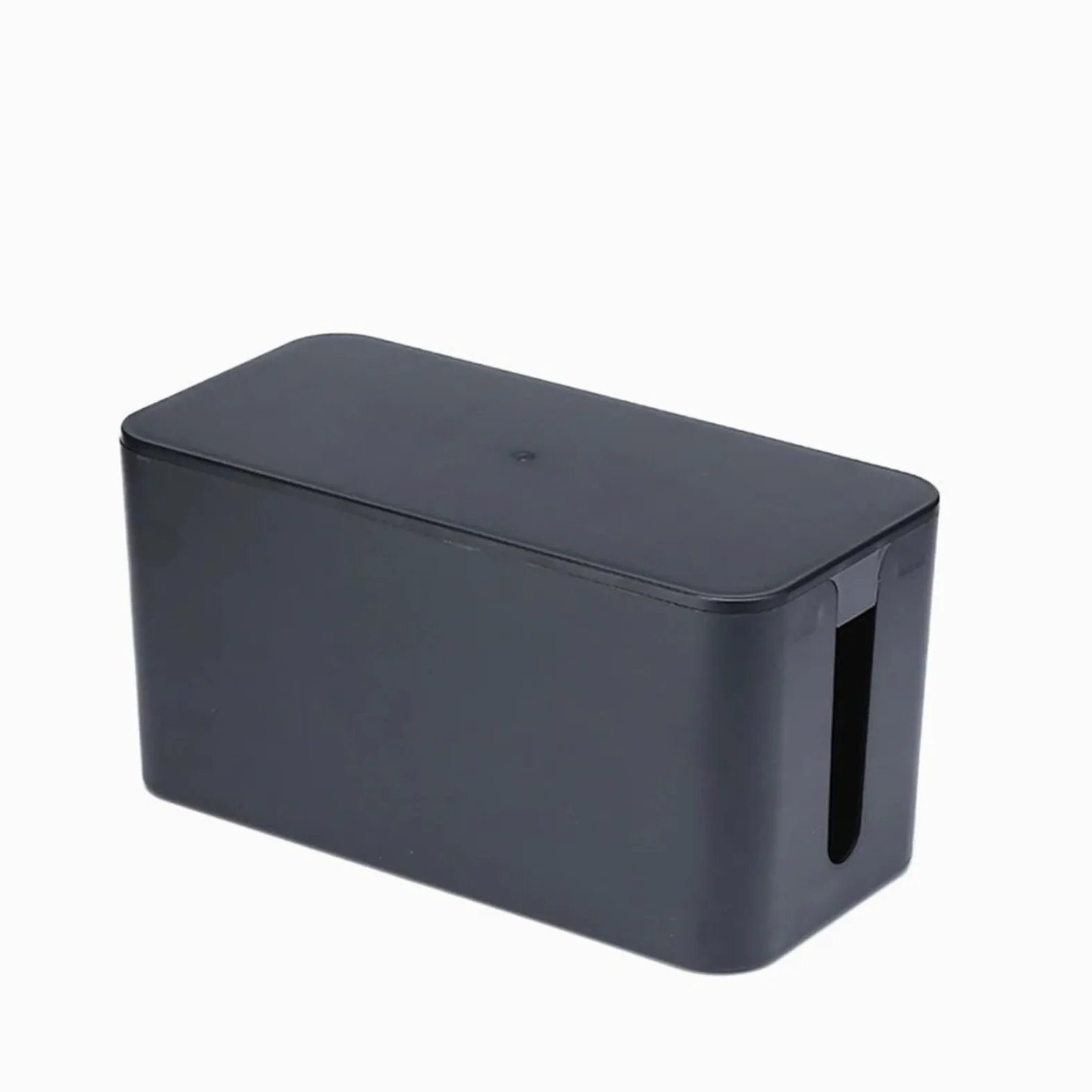 Organizzatore di Cavi Scatola di Protezione for Presa di Cavo di Alimentazione in plastica da Tavolo 1PC Scatola for organizzatore di Cavi Dati Multifunzione per Riporre I Cavi(Black)