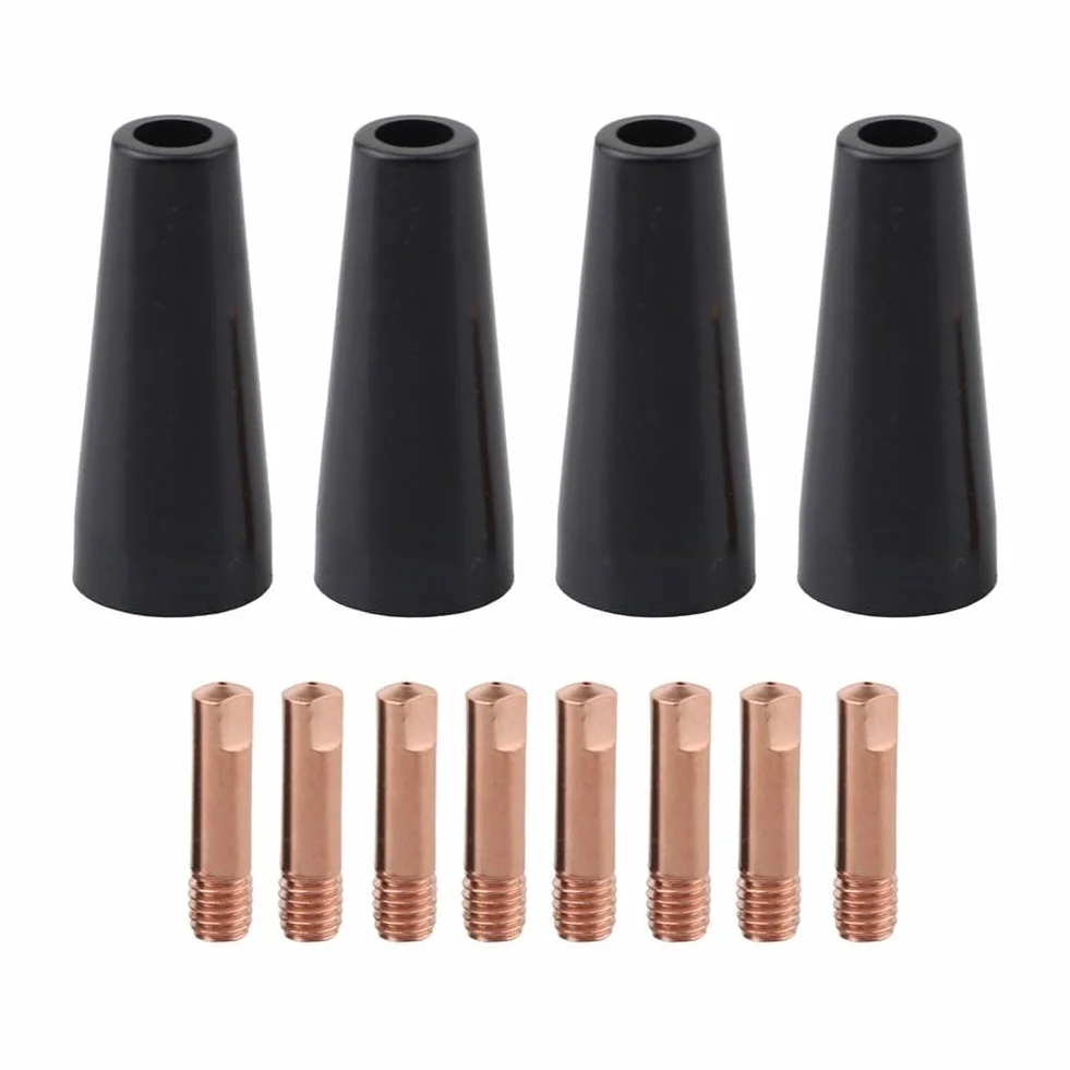 Kit Punte per Ugelli Senza Gas Saldatura Mig 0,6-1,2 mm Compatibili Torcia 14AK MB14 15AK MB15 0,8 mm