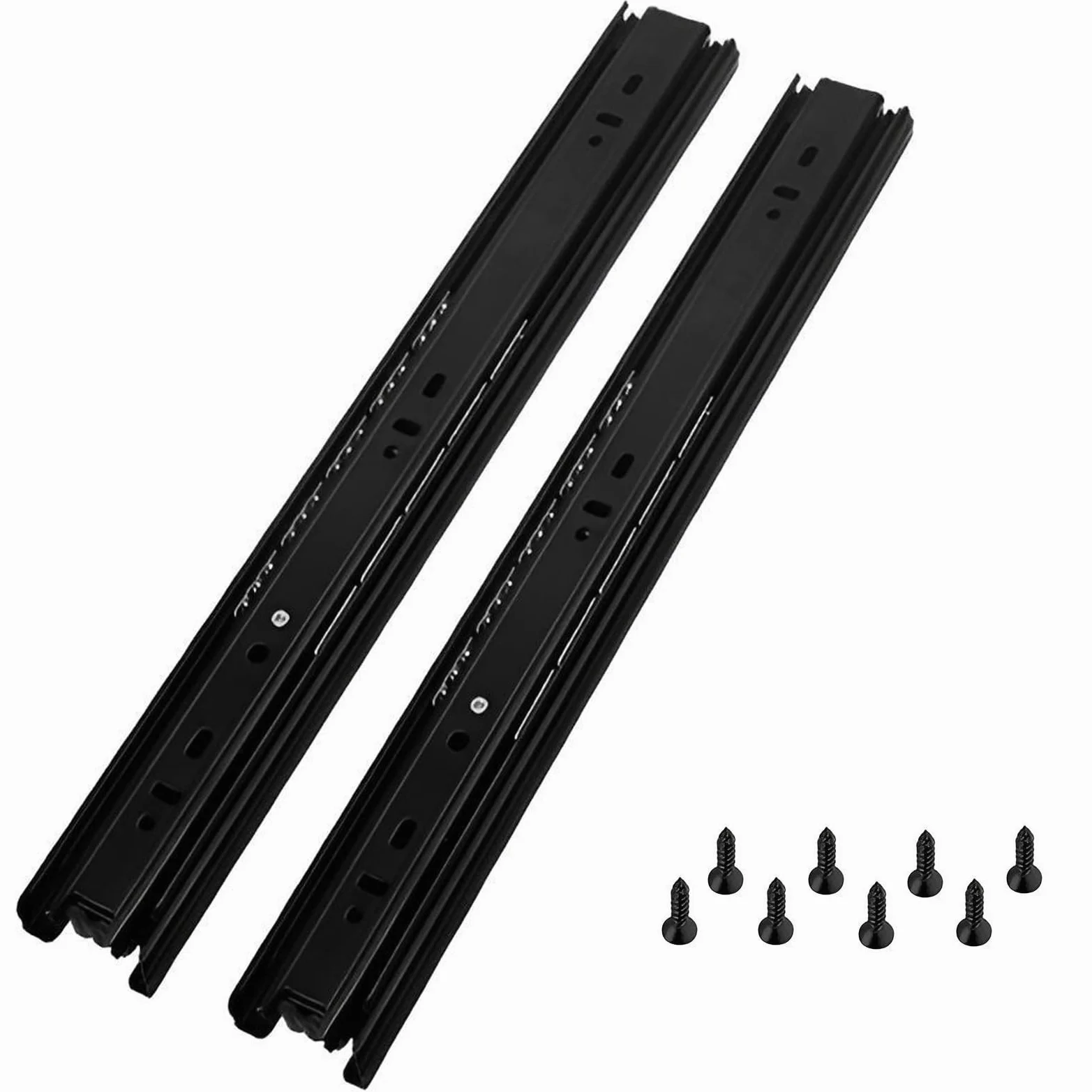 1 Coppia Guide for Cassetti Estraibili 250-600mm, Portata 35kg, Guide Metalliche a Sfere for Armadio Comodino Toilette(20inth(500mm))
