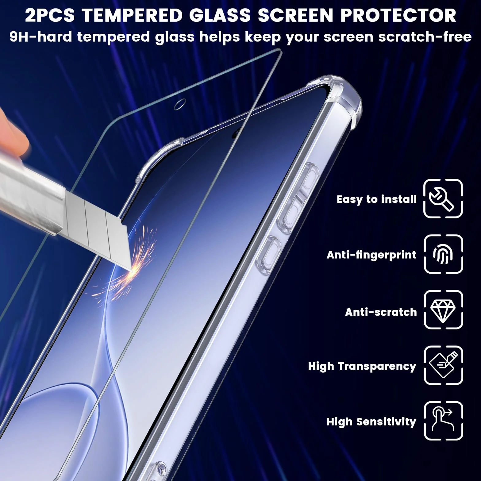 Yohii Cover per Oppo Reno15 F/Reno 15 FS 5G (No per Reno15) con 2 Pezzi Vetro Temperato, [Protezione Fotocamera] Custodia Antiurto Chiaro, TPU Morbido Antigraffio Anti Ingiallimento Case, Trasparente