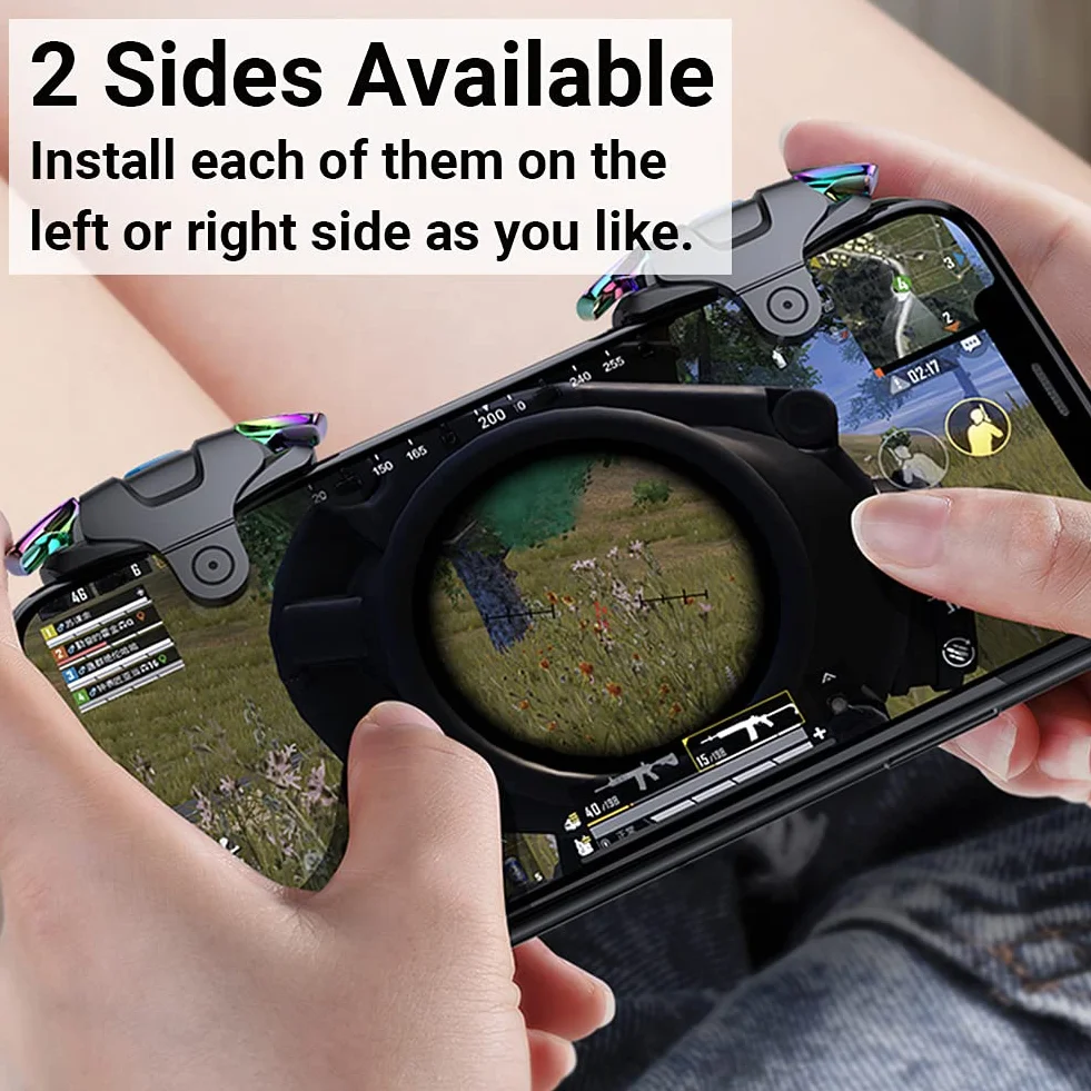 Trigger Mobile Controller per Telefono, Joystick Grilletti L1R1 Rapid-Fire Tiro Veloce 5 Livelli per PUBG cod Compatibile con Cellulare Android e iOS Gioco Mobili