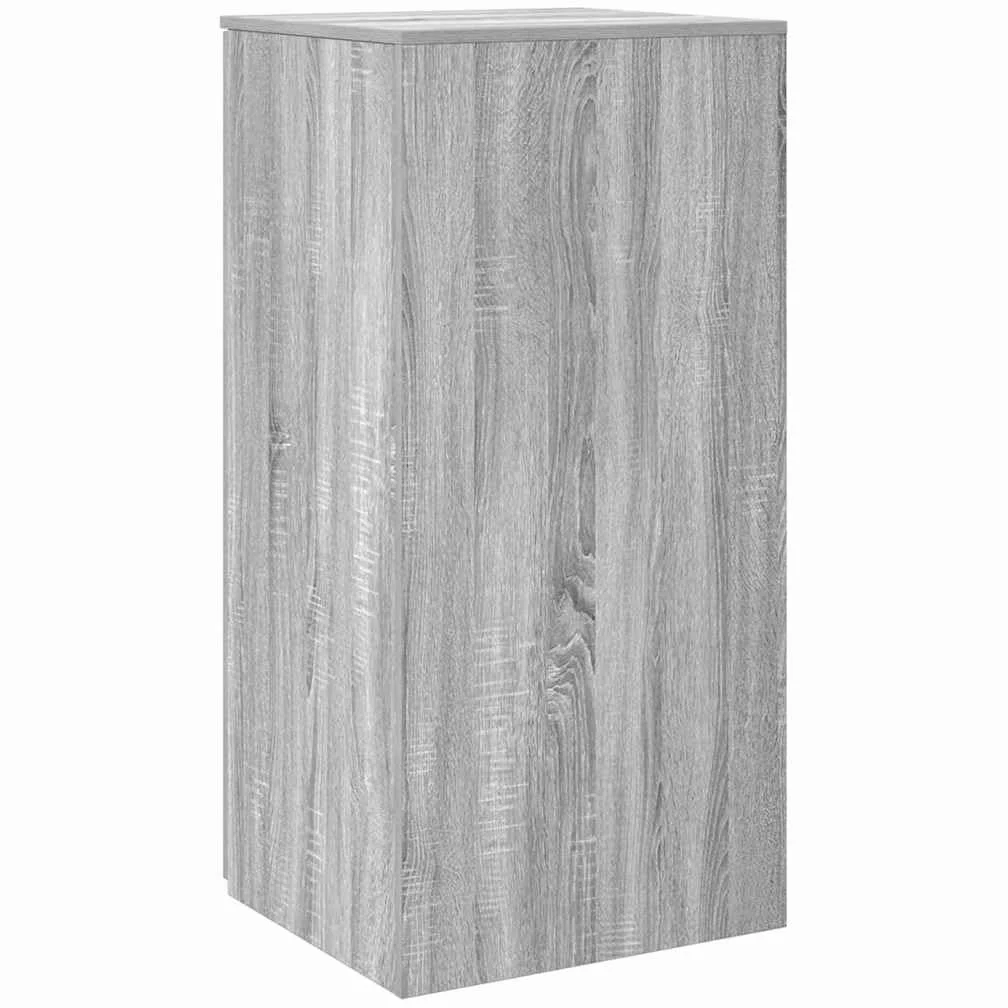 Sonoma - Armadietto portaoggetti grigio 50 x 45 x 103,5 cm, in materiale legno, salvaspazio, con ripiano, per ricevimenti, cantine, balconi e giardino