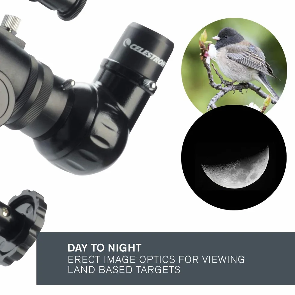 Celestron 21037 PowerSeeker 70EQ Telescopio riflettore - include due oculari, diagonale d'immagine eretta, lente di Barlow 3x, treppiede regolabile in altezza e vassoio accessori Deluxe, nero