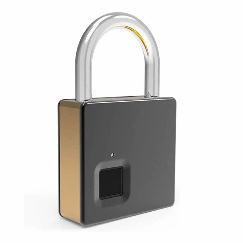 Fingerprint Lucchetto Smart Smartless Security Security Locker Lock Gym Lock IP65 Anti-FECT Anti-Furto Ricaricabile per l'armadietto Scolastico, Palestra, Porta, armadietto, Valigia, Zaino