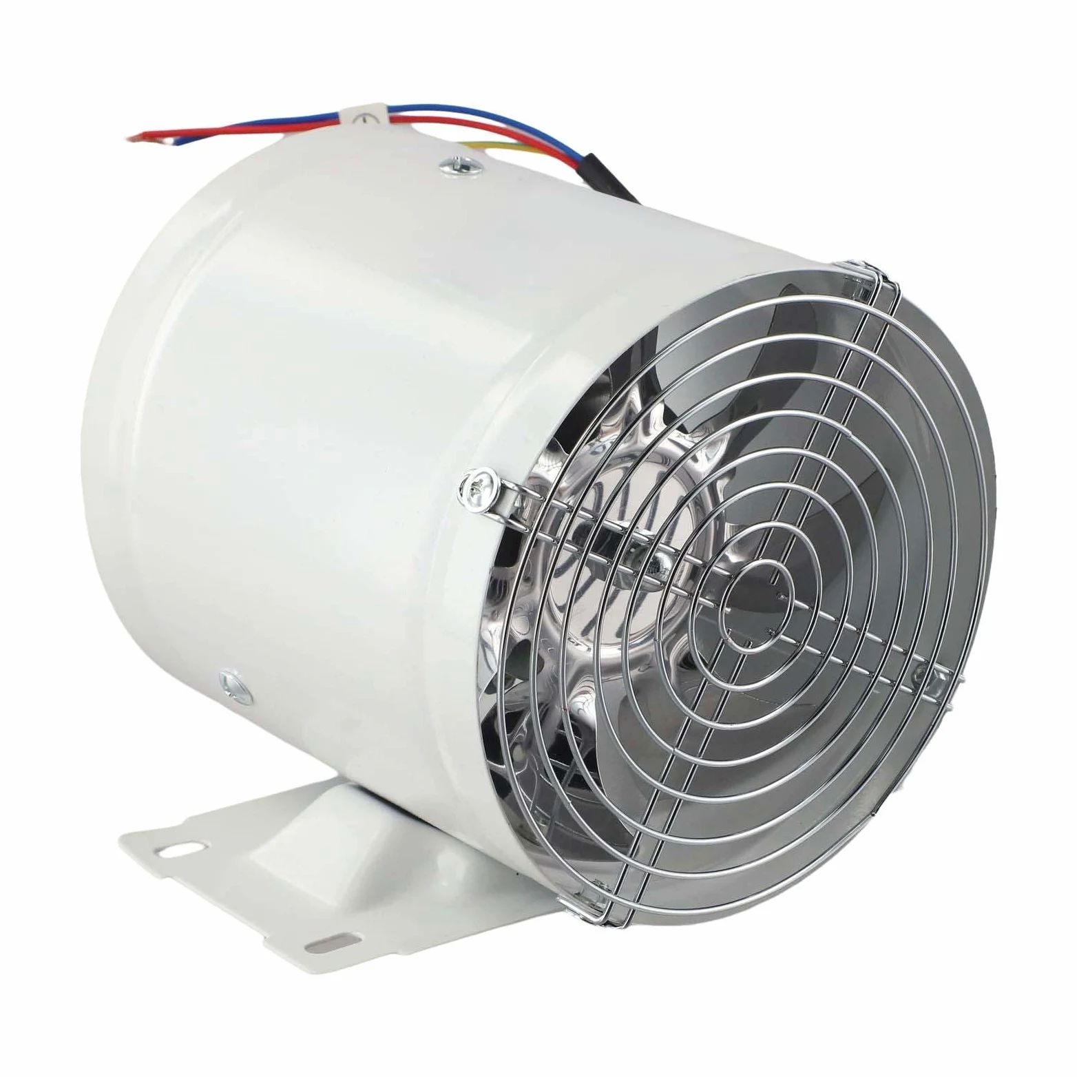 Ventola di aspirazione da 150 mm, 600 m³/h, condotto ad alto flusso d'aria | Volume d'aria di 600 m³/h, 7 lame metalliche, bassa resistenza, flusso d'aria stabile, rimozione efficiente del fumo