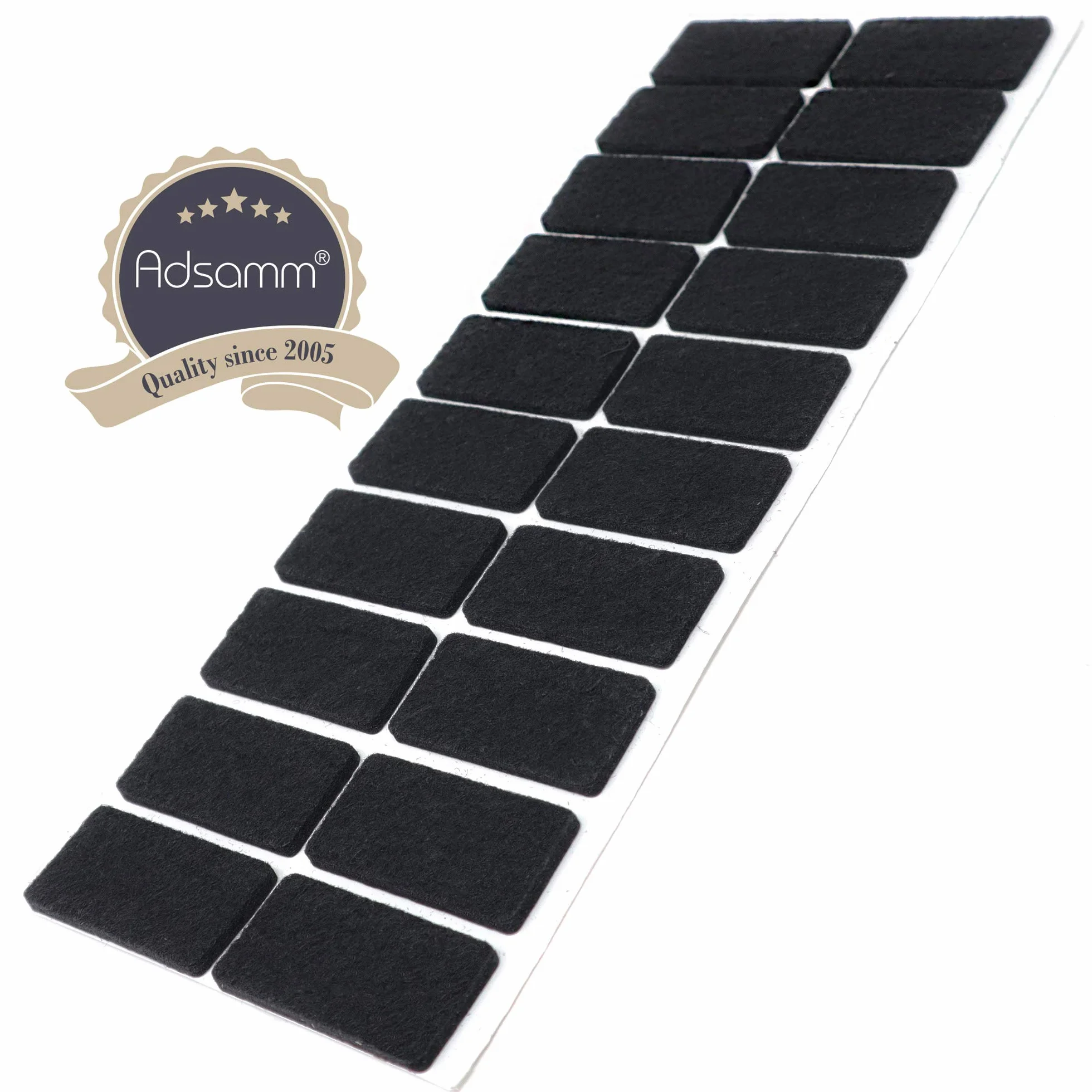 Feltrini Autoadesivi Rettangolari 20x40 mm per Mobili, Piedini in Feltro 3.5 mm, Pad Protettivi per Arredi