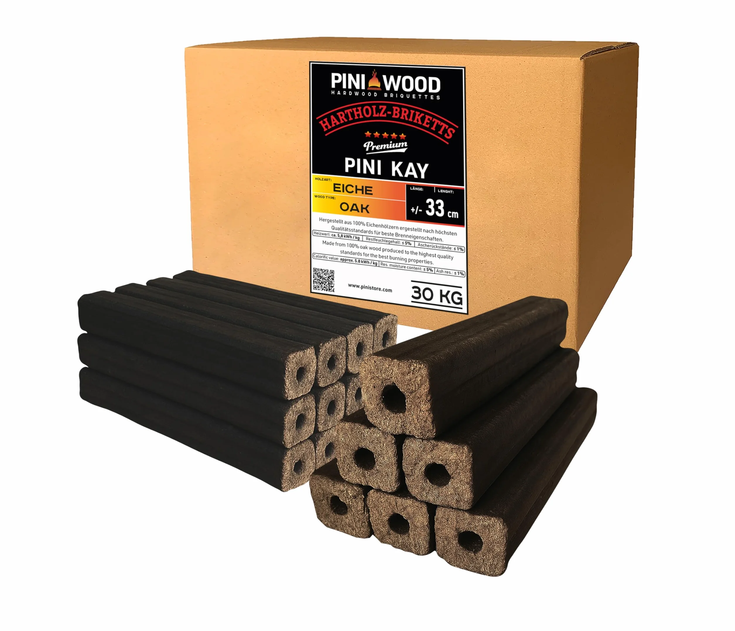 PINI Kay Bricchette in legno di quercia 33 cm 30 kg