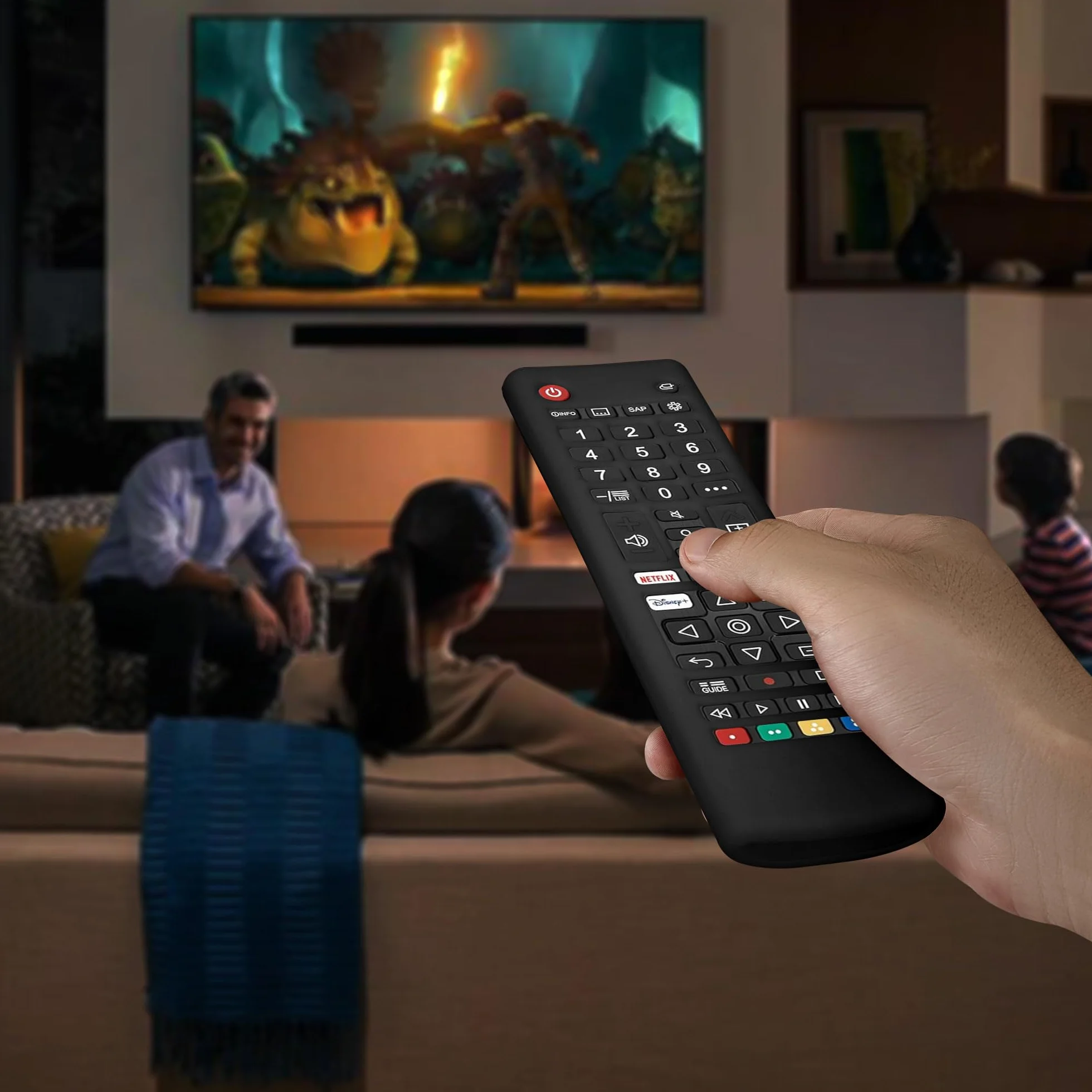 kwmobile Custodia Silicone Telecomando Compatibile con LG Smart TV AKB Cover - Guscio Protettivo Telecomando Antiscivolo - nero