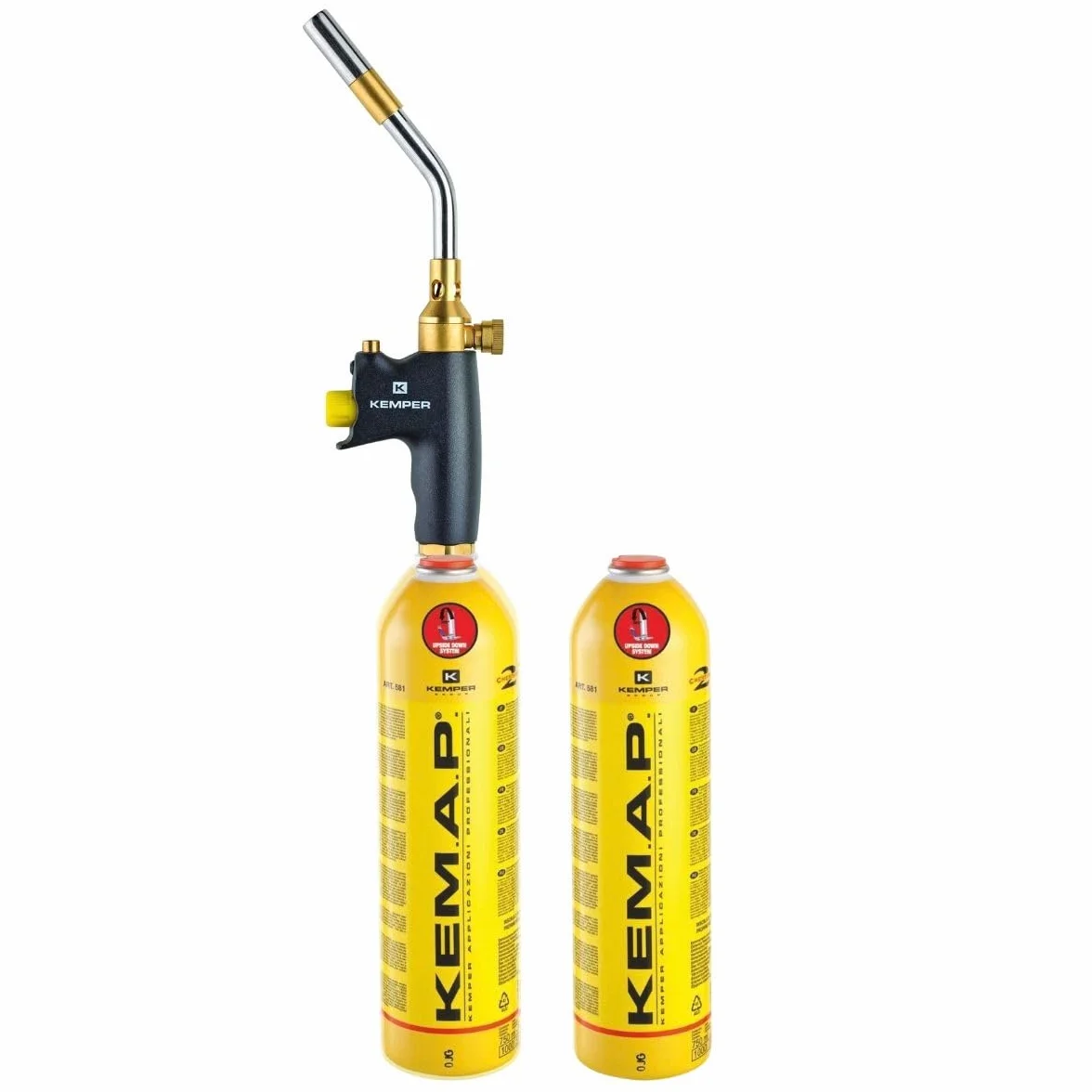Profesjonalna lampa saldatura Valigetta Cannello + 2 bombole gazowe Kemap