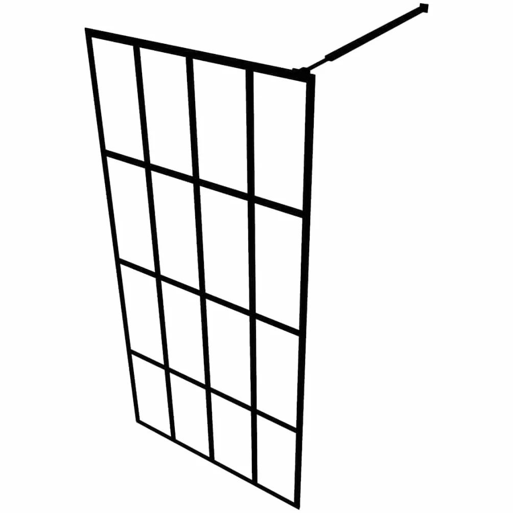 Parete doccia walk-in, vetro di sicurezza da 5 mm, 140 x 195 cm, telaio in alluminio, 4 pezzi, regolabile, paraspruzzi, bagno, sanitario, facile da montare