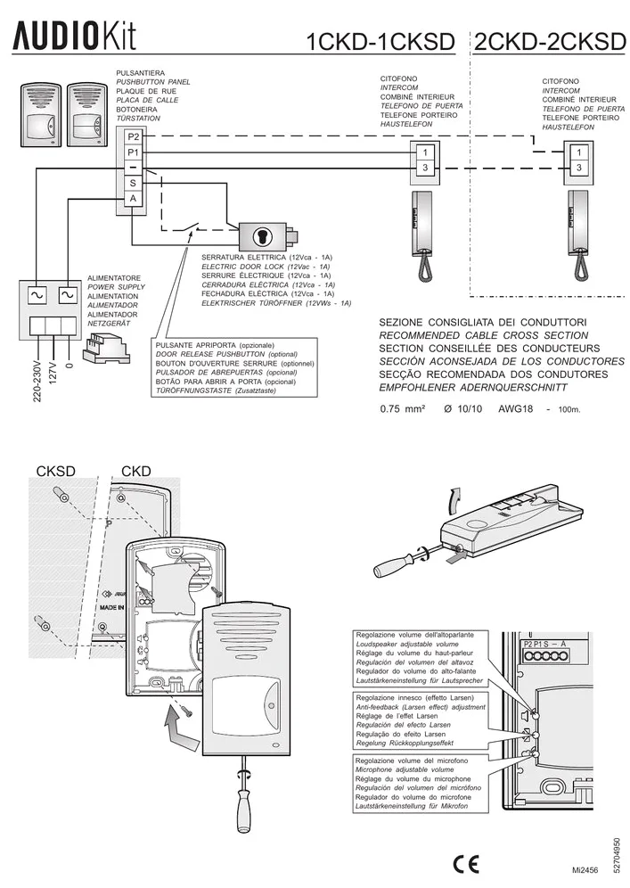 FARFISA 1CKSD - Kit Citofonico ClicKit Monofamiliare