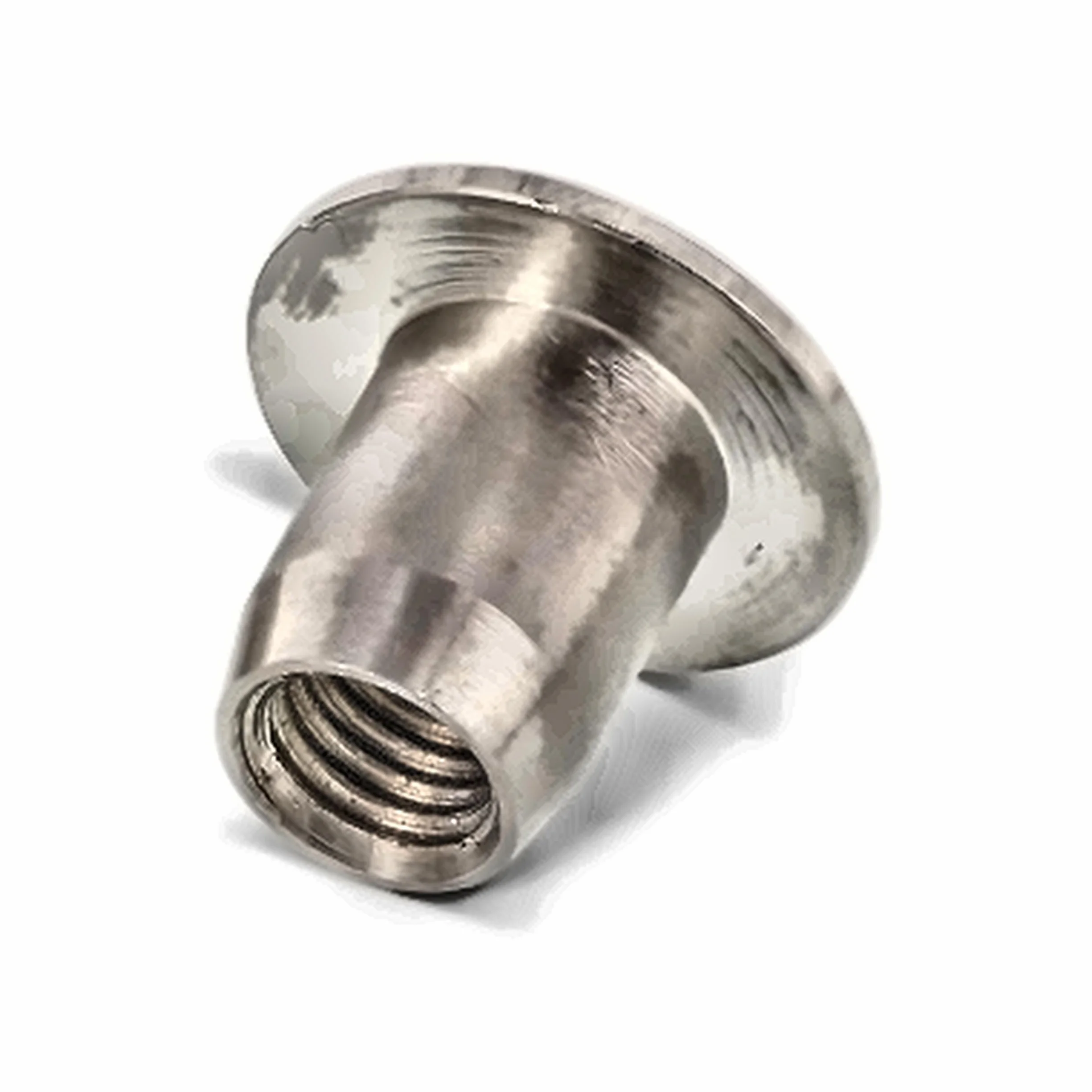 Dadi a manicotto M12 x 18 acciaio inox A4 V4A testa piatta SW4