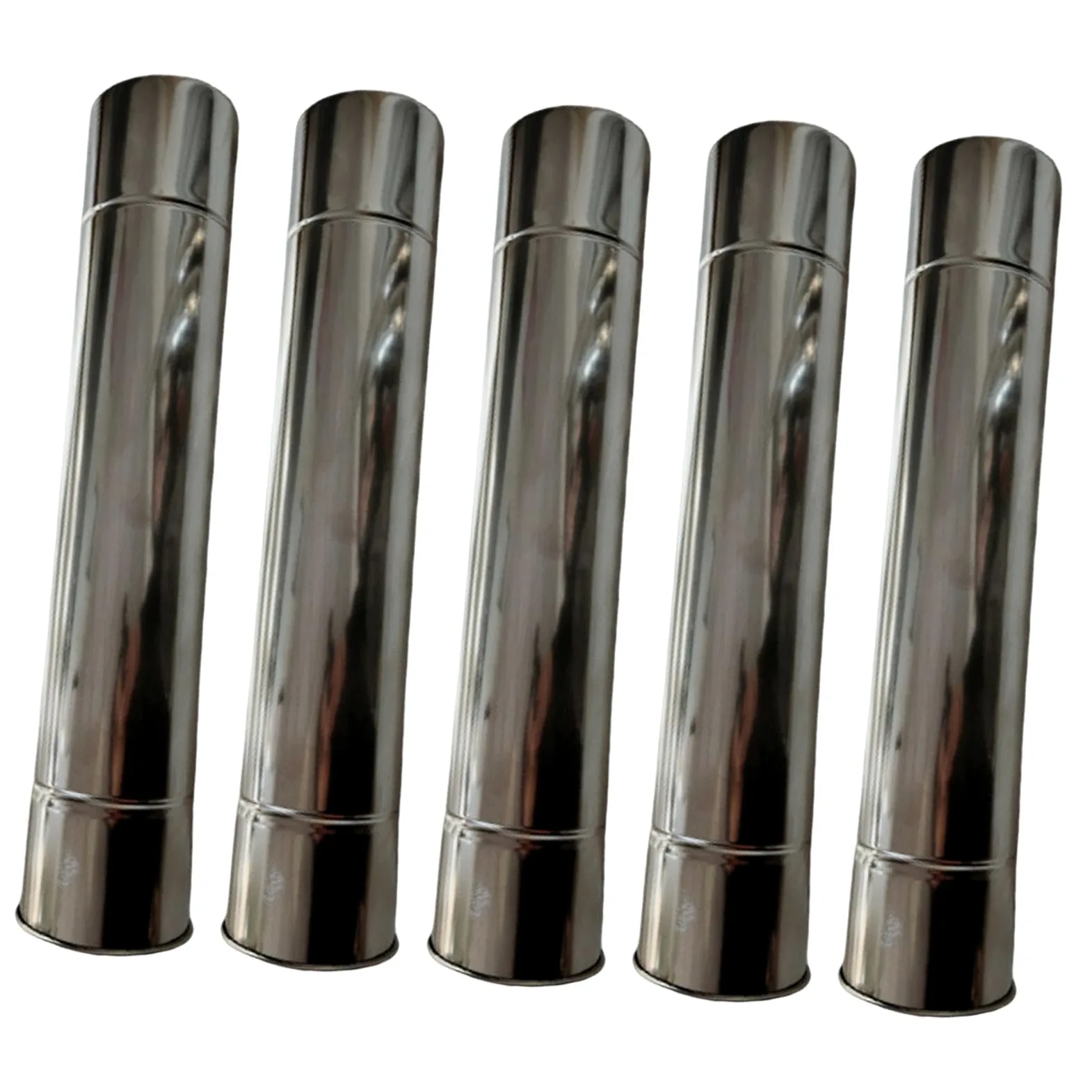 Sharplace 5 Tubi, Diametro 7 Cm, Antivento, Acciaio Inossidabile, Tubo per Canna Fumaria per Tenda, Esterno, Campeggio, Interno