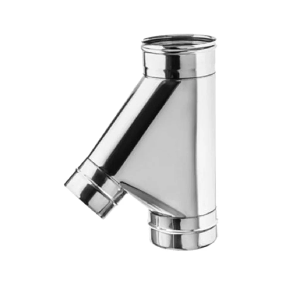Giunto a T a 135° per canne fumarie in acciaio inox (DN 100)