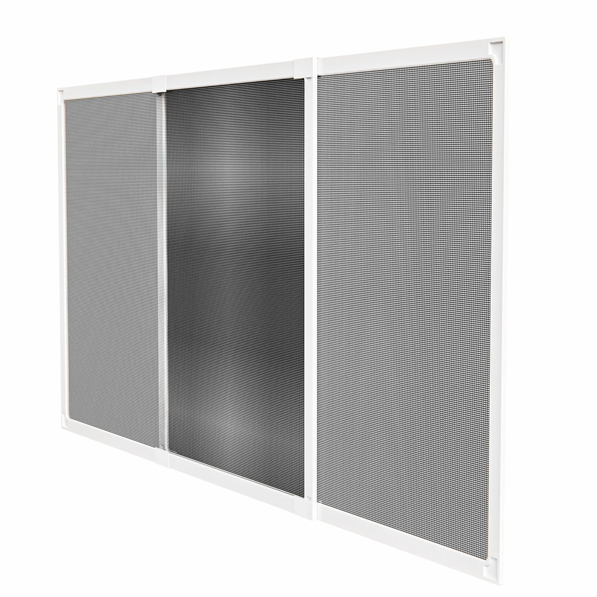Zanzariera Estensibile 70x50 cm Amig Alluminio Bianco Rete Fibra di Vetro Grigia