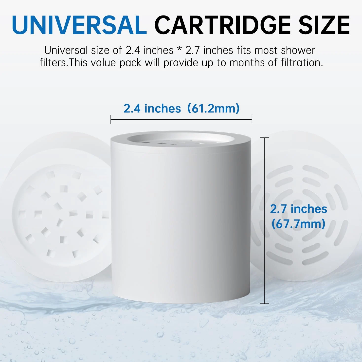 G-Promise Confezione da 3 cartucce di ricambio per filtro doccia a 15 fasi, filtro doccia per acqua dura, universalmente compatibile con qualsiasi design simile, addolcitore d'acqua per doccia ad alto