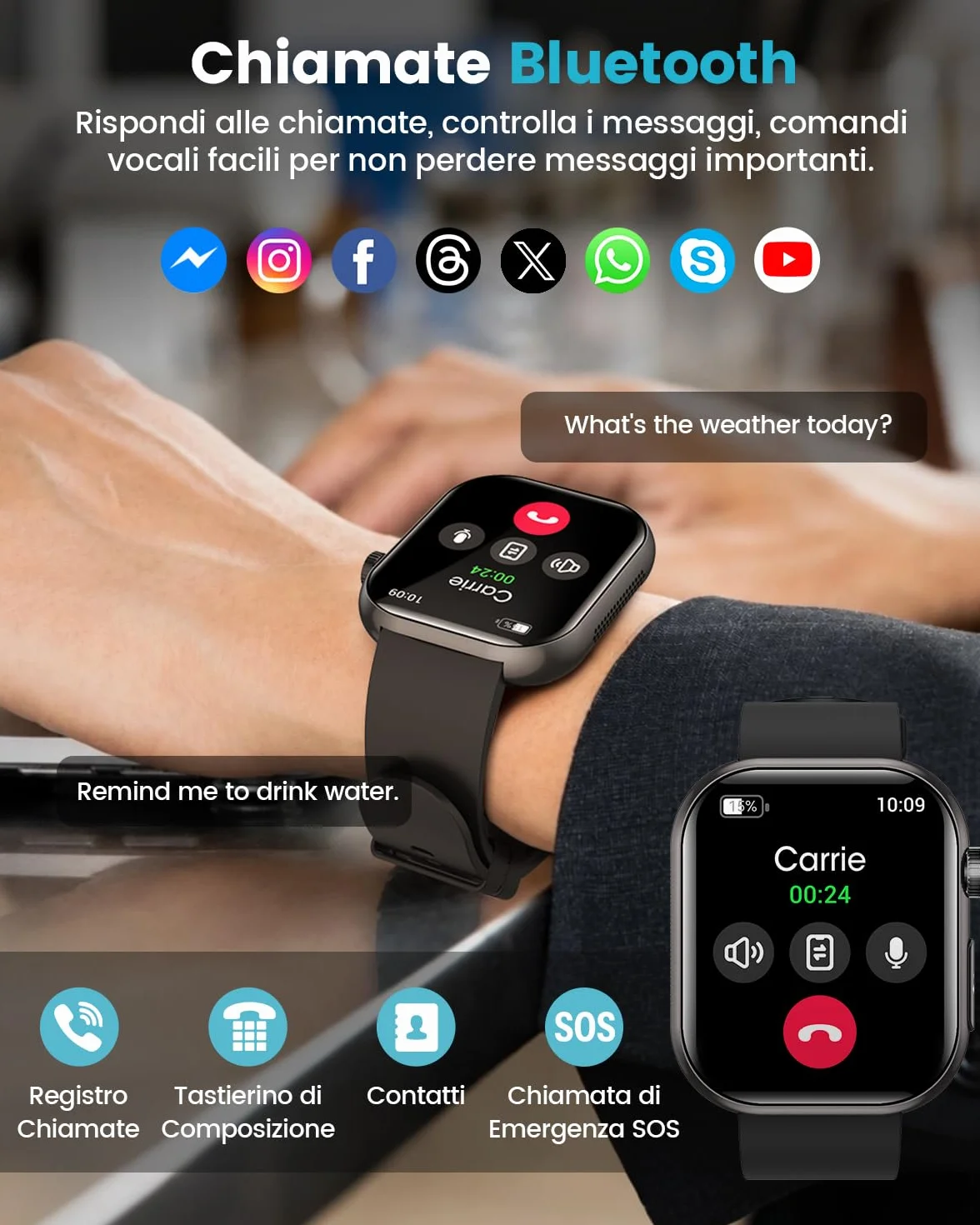 2026 Nuovo Smartwatch Uomo con ECG, HRV, 𝐆li𝐜𝐞m𝐢𝐚, Pressione Sanguigna, 1,97" AMOLED Salute Orologio Fitness con Monitoraggio 24H Cardiofrequenzimetro, SpO2, Sonno, BMI, Temperatura, iOS Android