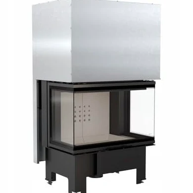 KRATKI Inserto per camino in acciaio a legna NBC 10 kW Ø200 saliscendi A+ | Acciaio nero, efficienza 83%, classe A+. Ecodesign, BImSchV 2, Kratki PRO; per recupero calore.; combustione efficiente