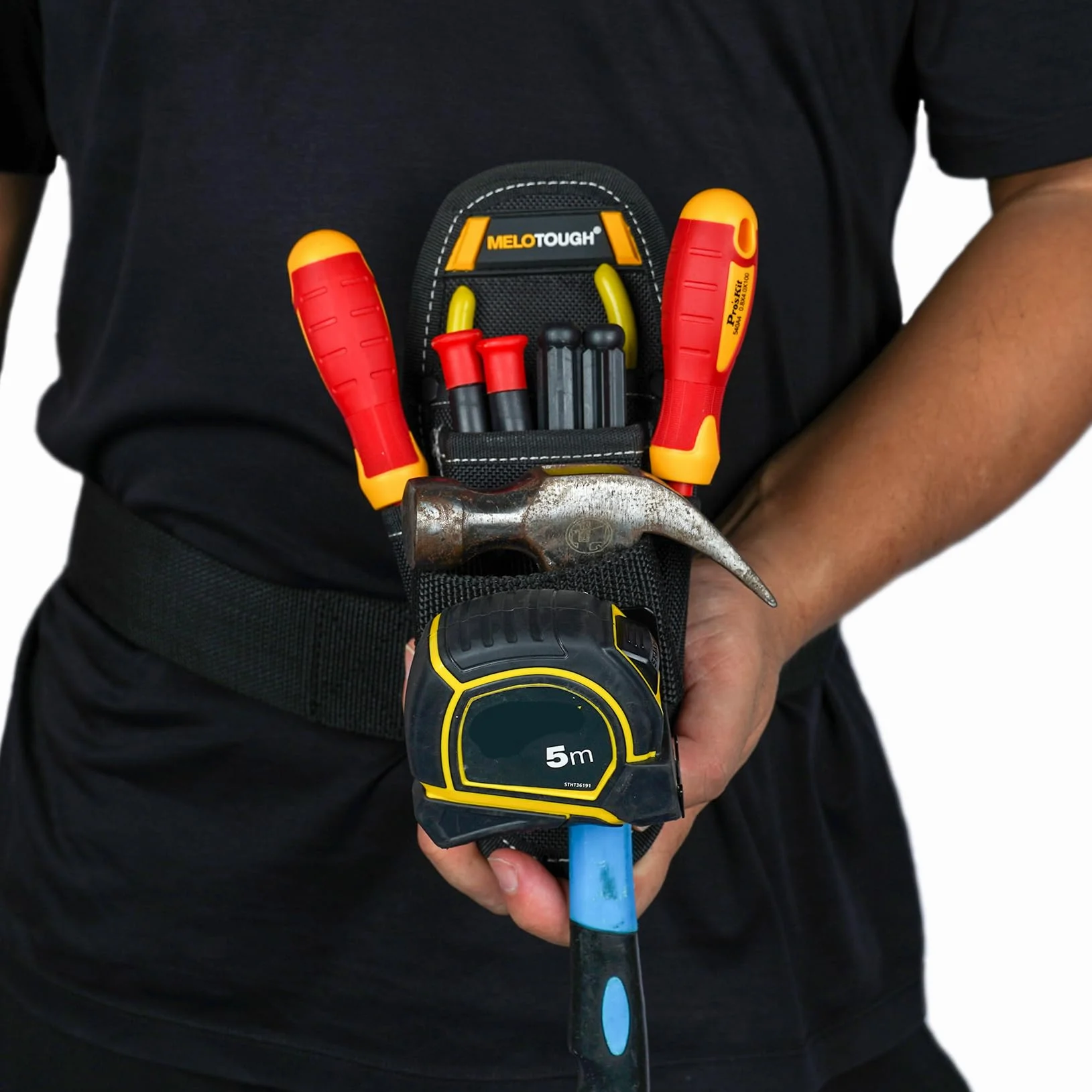 Piccola custodia per attrezzi con clip da cintura, piccola tasca portautensili, organizer per attrezzi da lavoro e porta coltelli