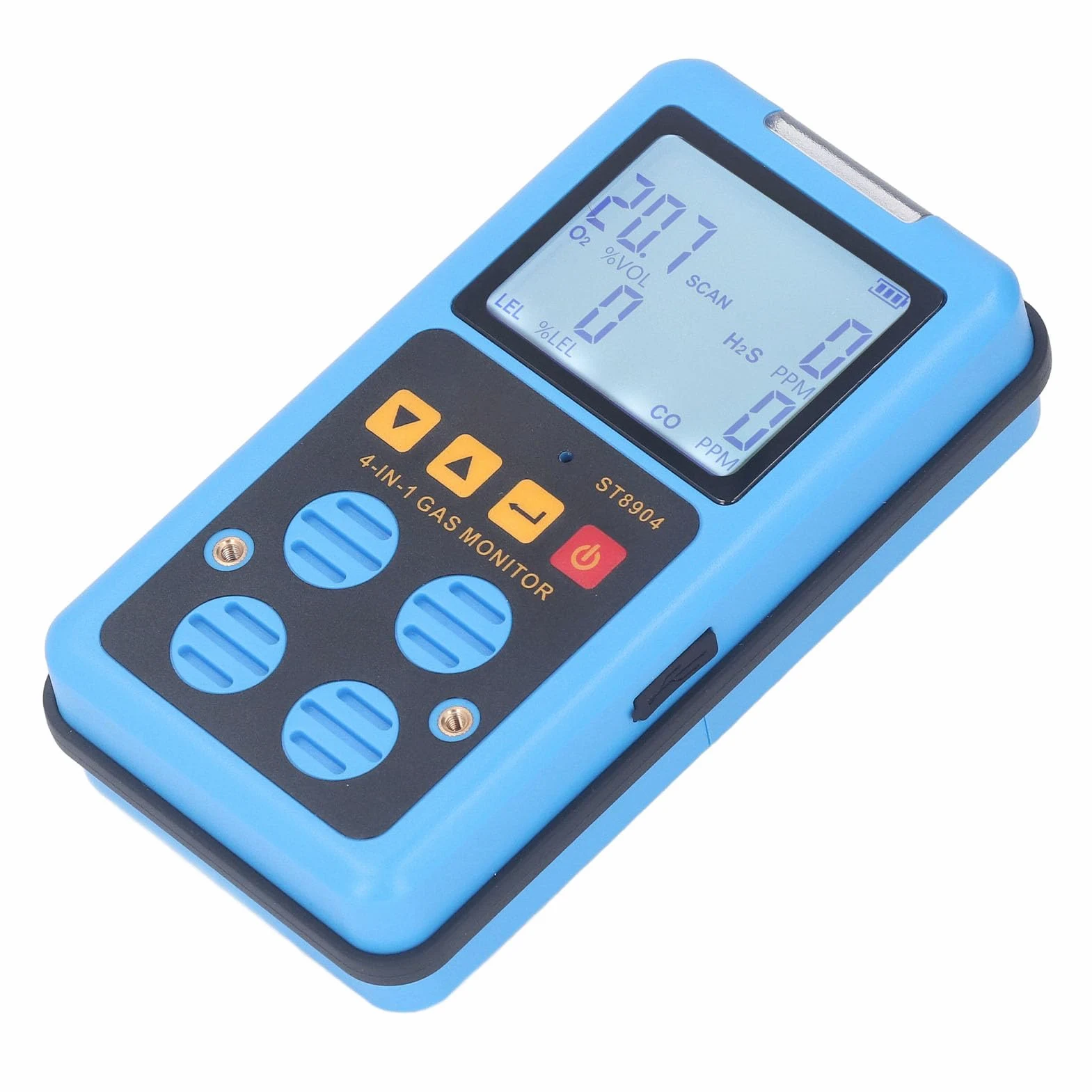 Jeffergarden Rilevatore di Gas Monitor Multigas Portatile, ABS con Allarmi Sensibili, Misura CO H2S O2 LEL, Ideale per la Sicurezza Domestica e Lavorativa