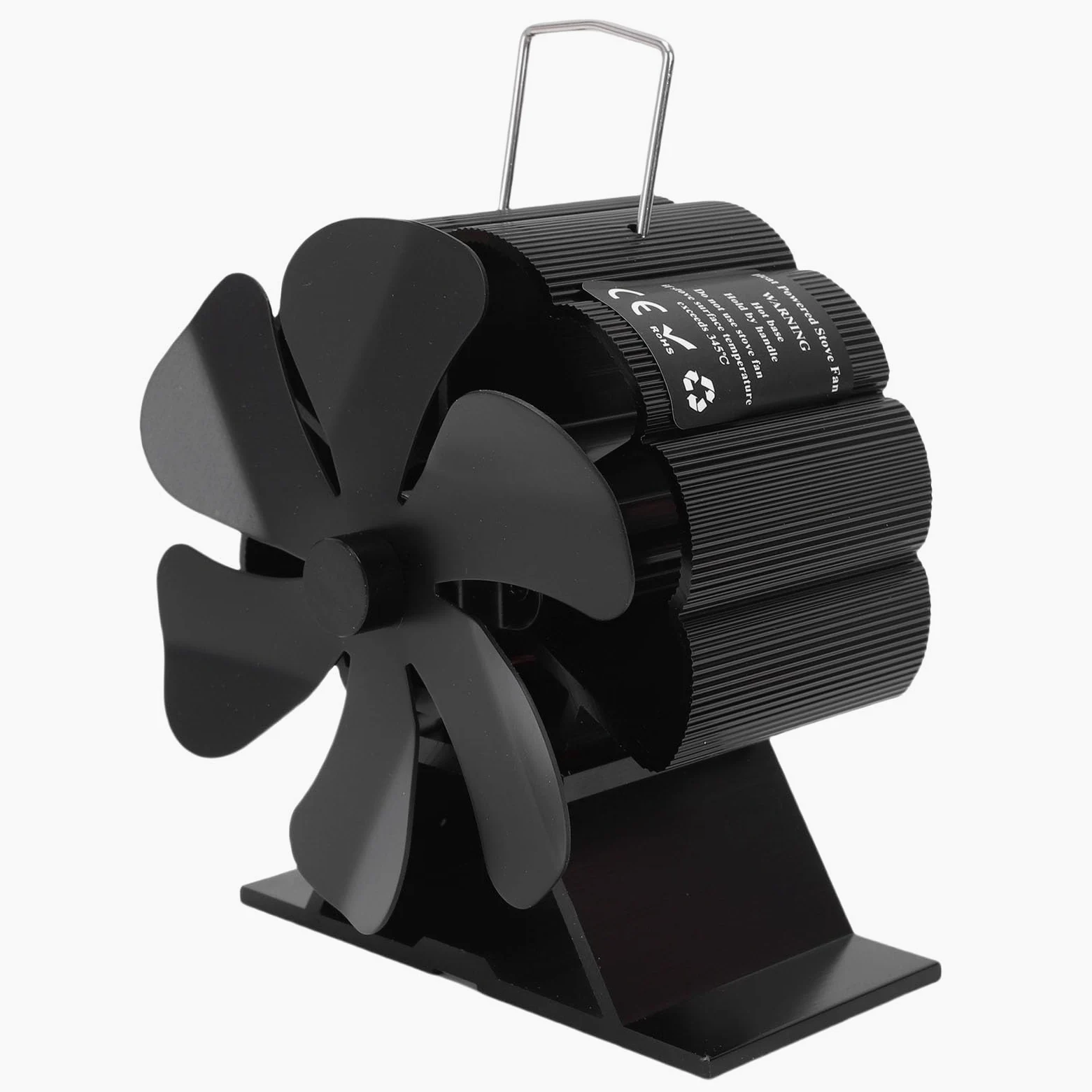 SIXRUN Ventilatore per Stufa a Legna Alimentato a Calore Lega di Alluminio Portatile con Protezione Dal Surriscaldamento per Stufe a Pellet e Gas