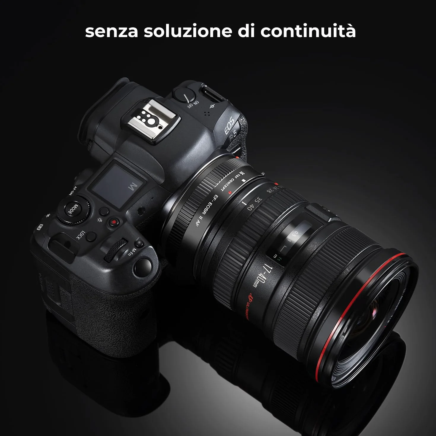 K&F CONCEPT Adattatore Compatibile con Canon Auto EF/EF-S a EOS R, in Metallo con Messa a Fuoco Automatica, con Custodia Protettiva