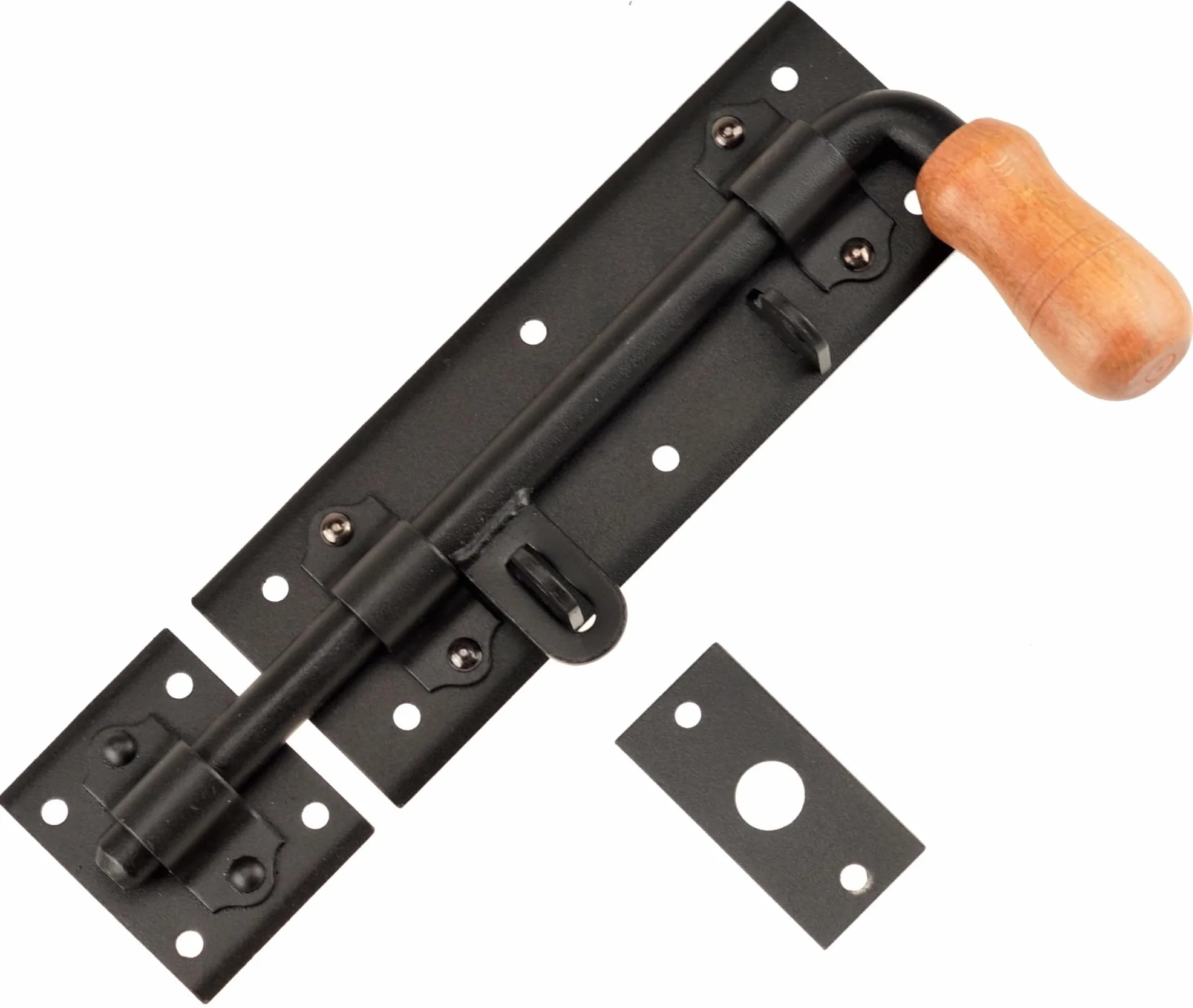 Catenacci per cancelli, 2 pezzi x 280 mm, neri, catenaccio per porta, serratura per porta, catenaccio, catenaccio per cancello da giardino