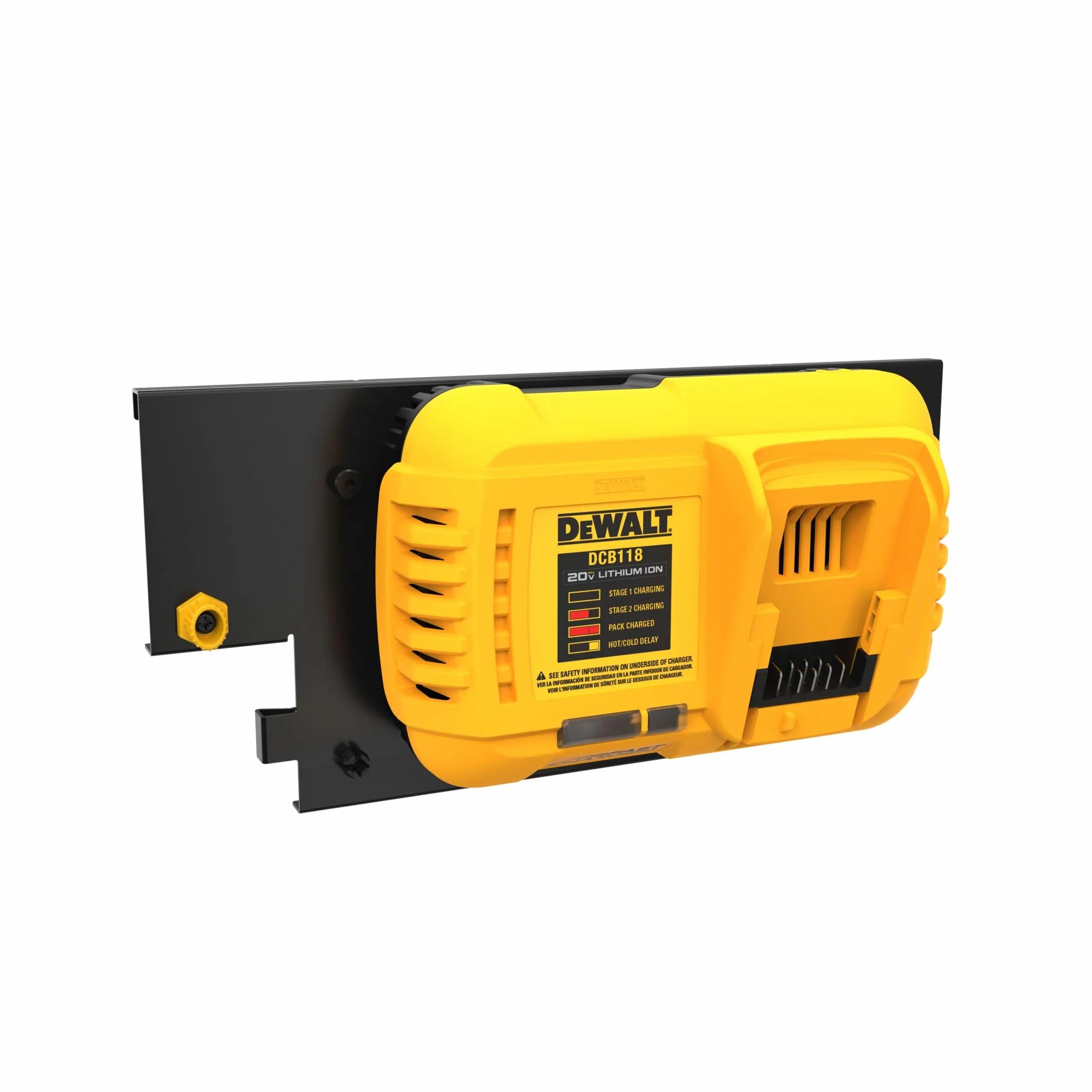 DEWALT DWST82821 Organizer per batteria e caricabatterie montaggio su rotaia sistema di archiviazione officina