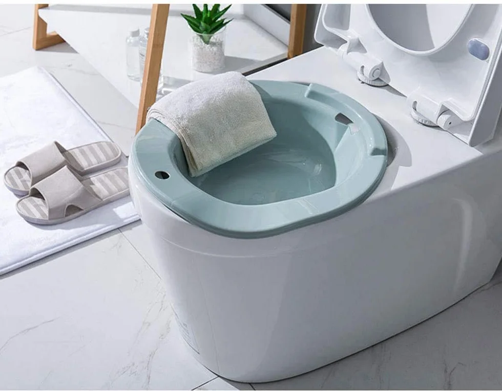 Bidet Portatile Universale per WC per Anziani Disabili Donna Gravidanza Blu