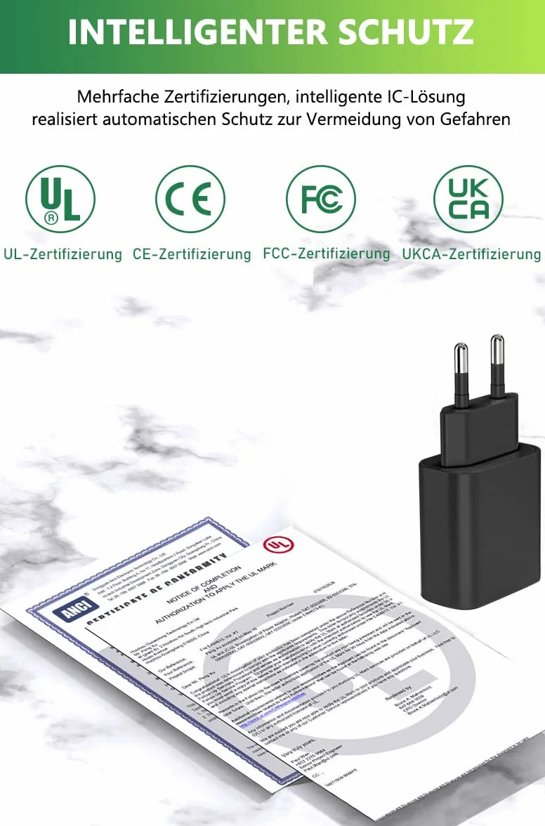 Bouge Alimentatore di rete 5 V 2 A USB C universale compatibile con iPhone, Samsung Galaxy, Huawei, LG,Blackview,e-reader,tablet bambini, giocattoli, TV box, cuffie 5 V 2 A