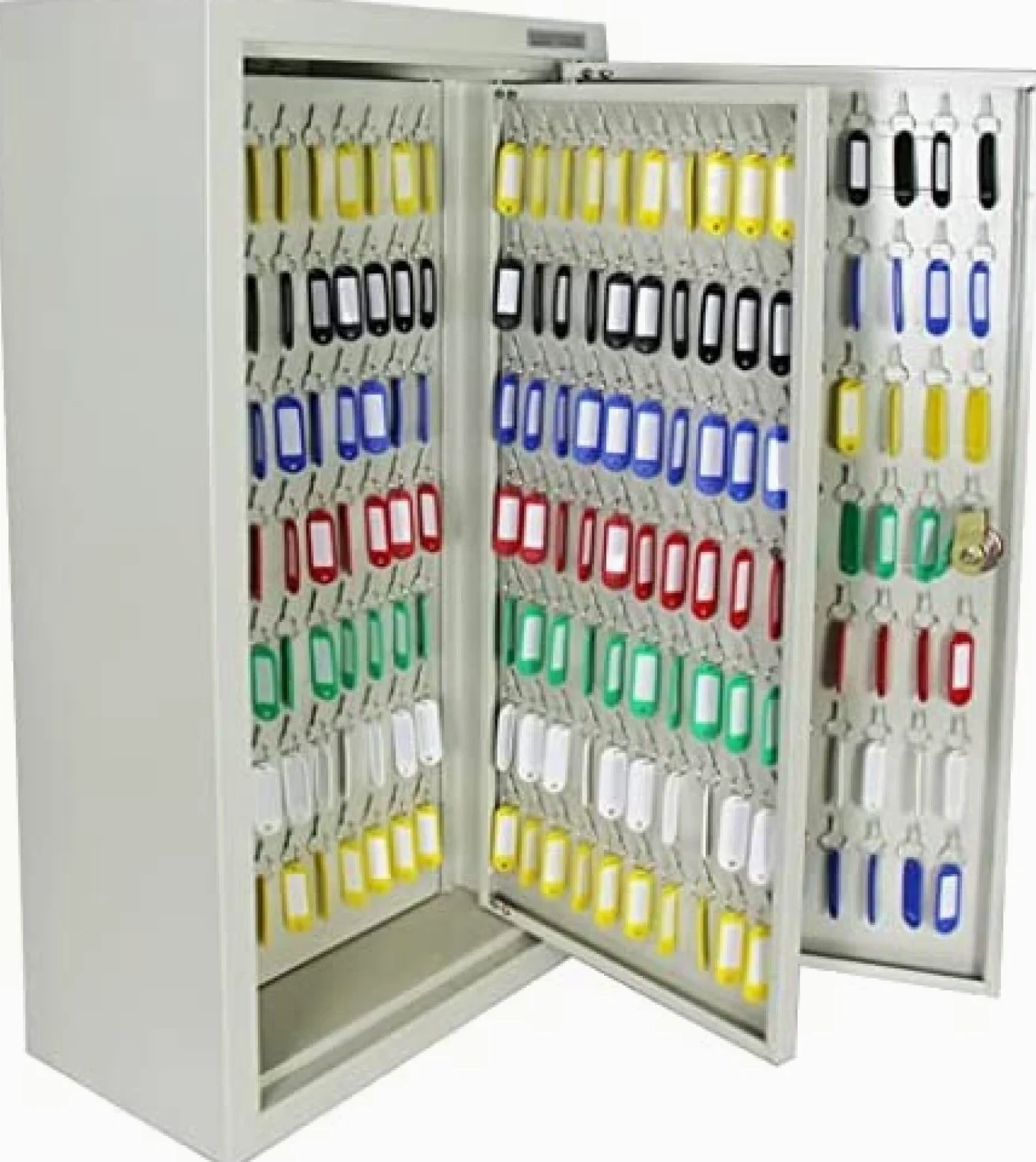 Armadietto portachiavi da parete in acciaio inox con serratura e portachiavi per scuole, fabbriche e uffici, sicuro per 450 chiavi