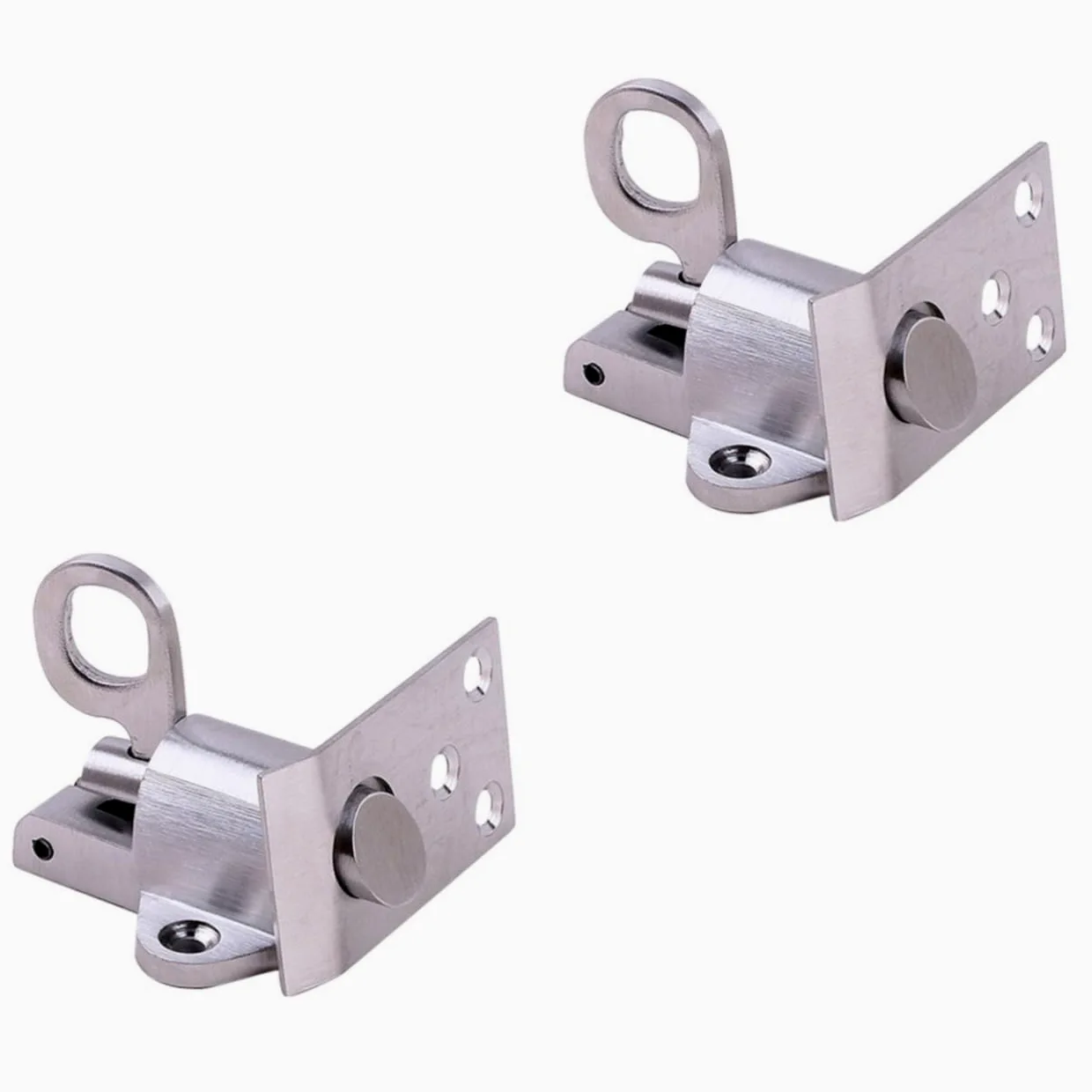 Mipcase 2 Pezzi bullone di sicurezza della porta acciaio inox serratura door lock bullone della molla della porta catenaccio della porta blocco di sicurezza delle porte Silver