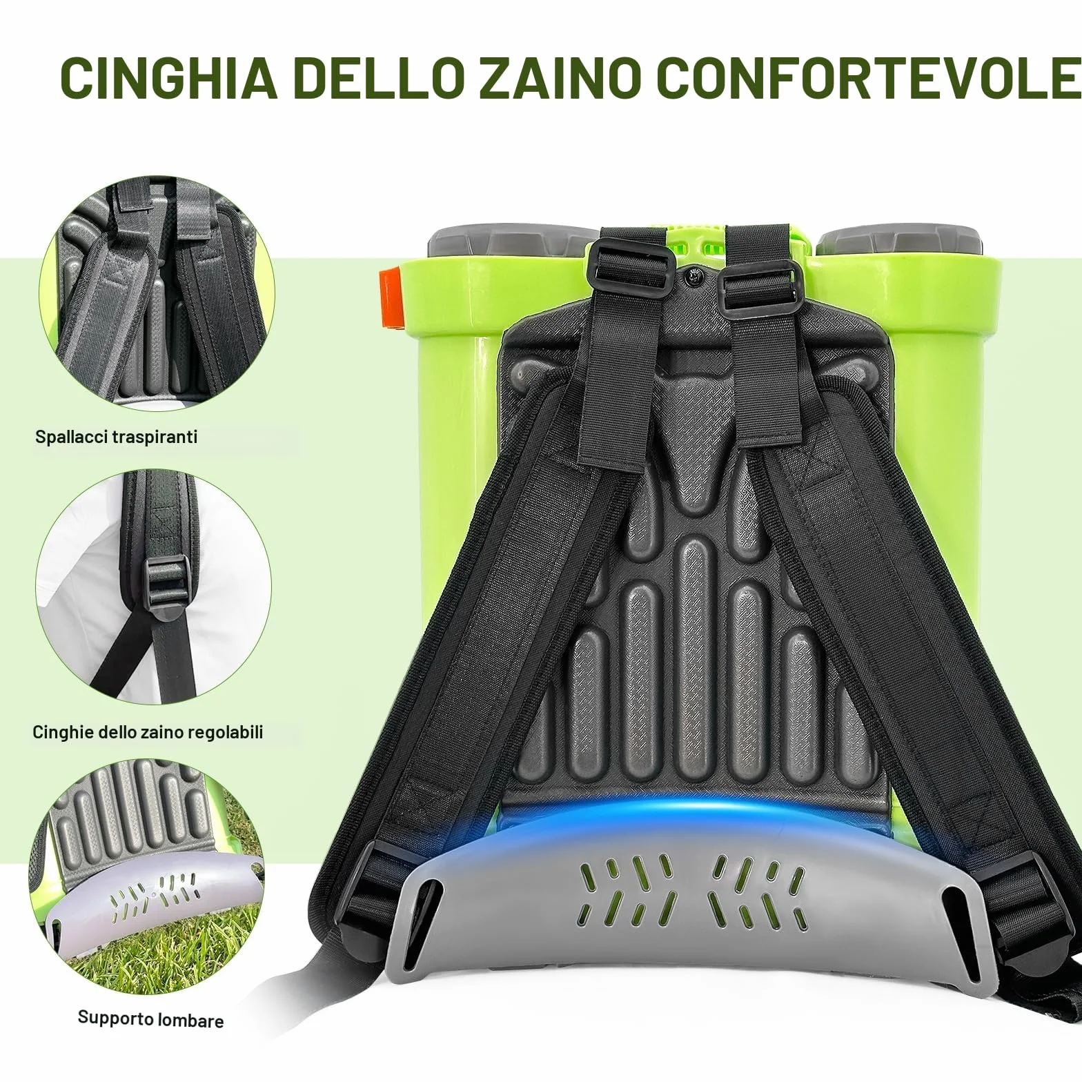 SYLSTAR Pompa Irroratrice 12L, 5.5Bar Pompa a Spalla a Batteria Compatibile con Makita 18V Batterie, Spruzzatore a Pressione Velocità Regolabile,5 Ugelli Pompa a Spalla(Caricabatterie Incluso)