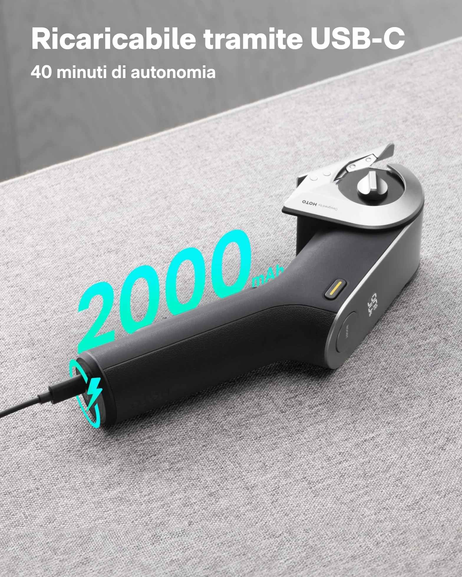 HOTO EdgeFlow Forbici Elettriche Senza Fili, Lama in Titanio, Taglio Rotante per Cartone