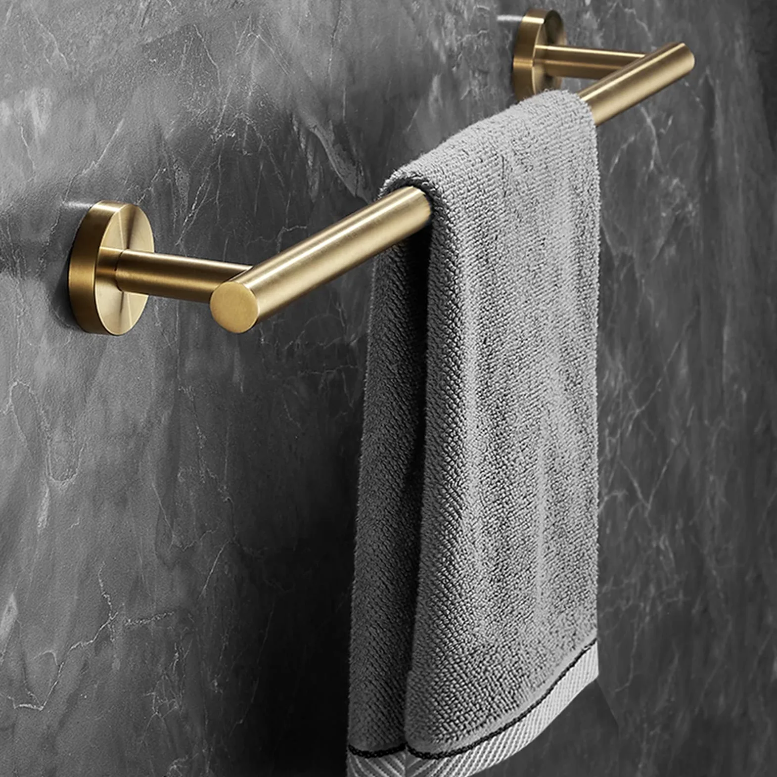 Portasciugamani in acciaio inox SUS304, 30 cm, per bagno e cucina, finitura spazzolata, 60 cm, design moderno salvaspazio ed elegante