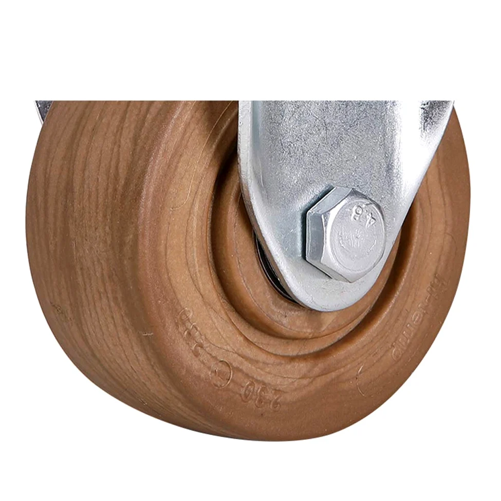 Ruote in Nylon Resistenti da 75 mm, 100 mm e 125 mm, capacità di carico 400-480 kg, silenziose, industriali, girevoli, con Freno, per mobili da Fabbrica, carrelli e forni (3'', 4'', 5'').