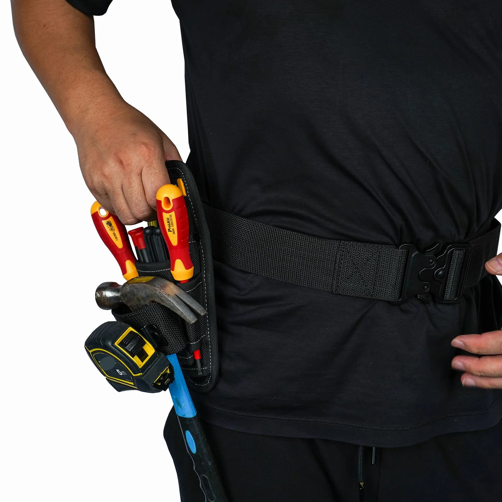 Piccola custodia per attrezzi con clip da cintura, piccola tasca portautensili, organizer per attrezzi da lavoro e porta coltelli