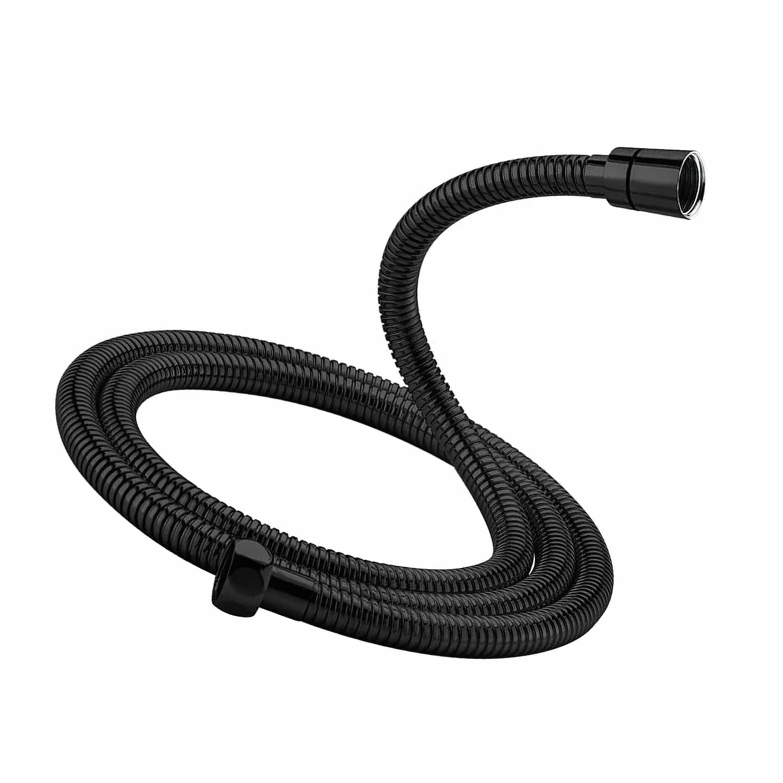 Tubo Doccia Nero 2 M, Flessibile Doccia In Acciaio Inox Standard 1/2" Connettore Universale Anti-Torsione Tubo Doccia per Doccetta E Rubinetti Vasca Da Bagno
