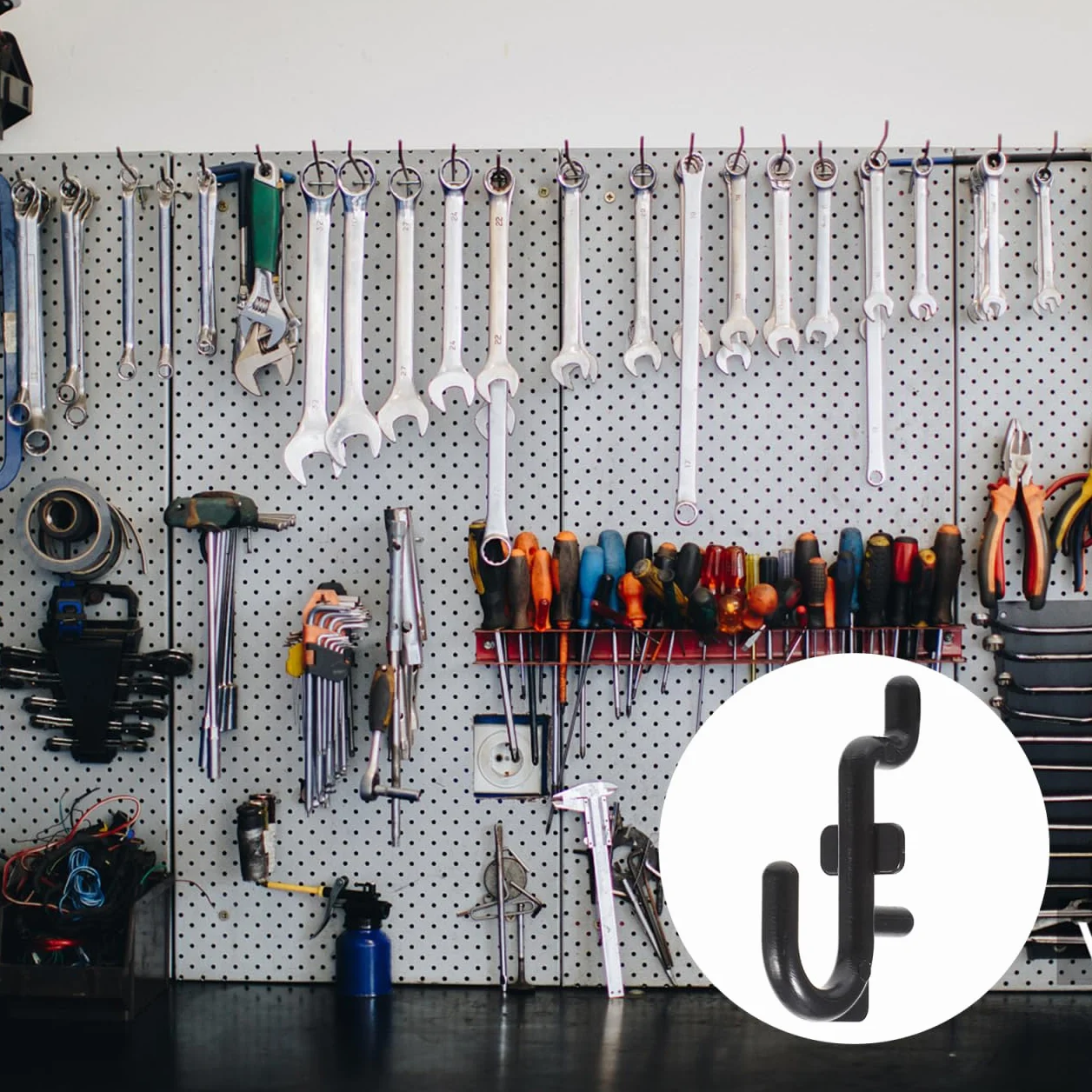 Mobestech 50 Pezzi Gancio Portaoggetti Pegboard Ganci Per Pannelli Forati Officina Plastica