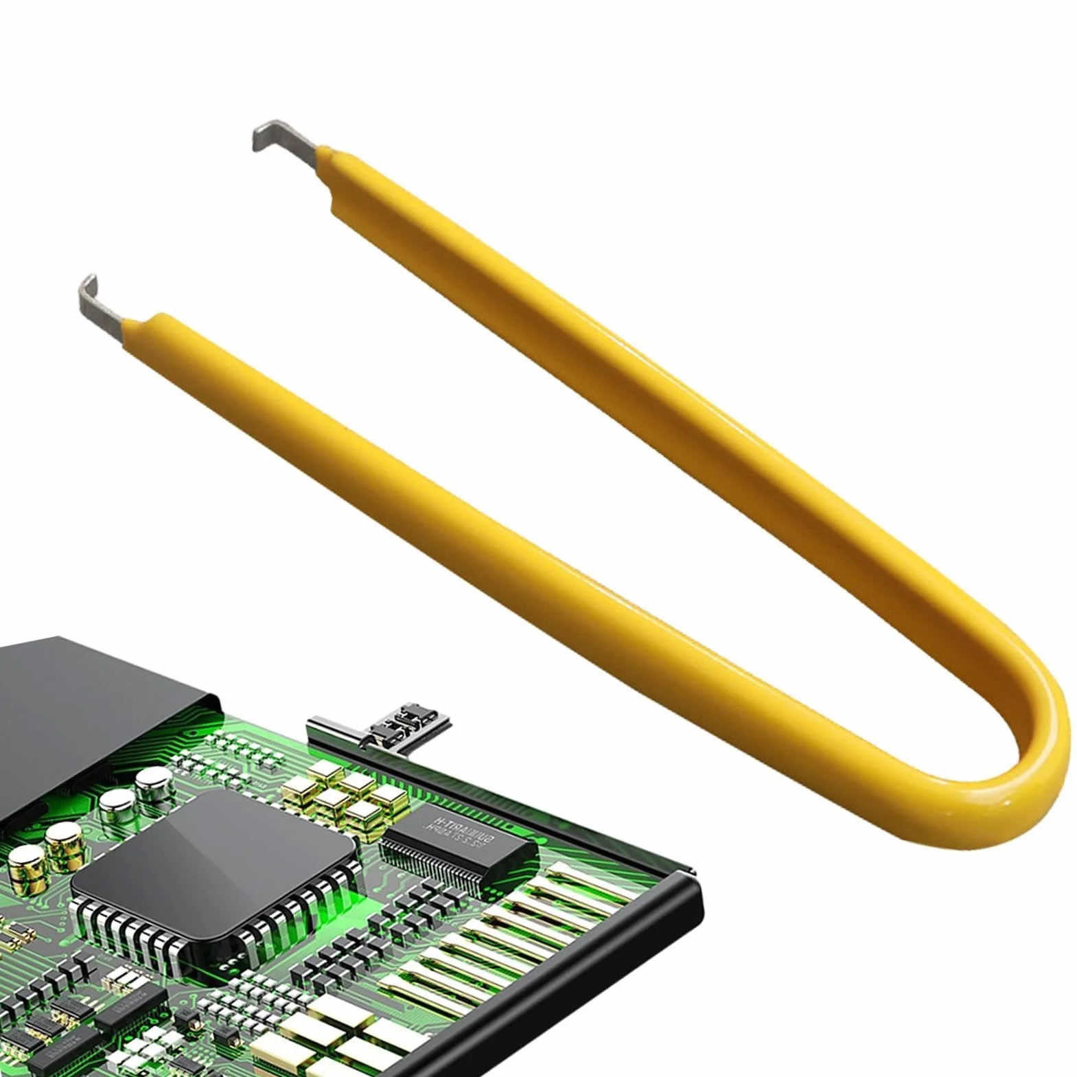 Pinze a clip antistatiche per rimozione chip IC, estrattore a U in acciaio inossidabile, strumento estrazione trucioli