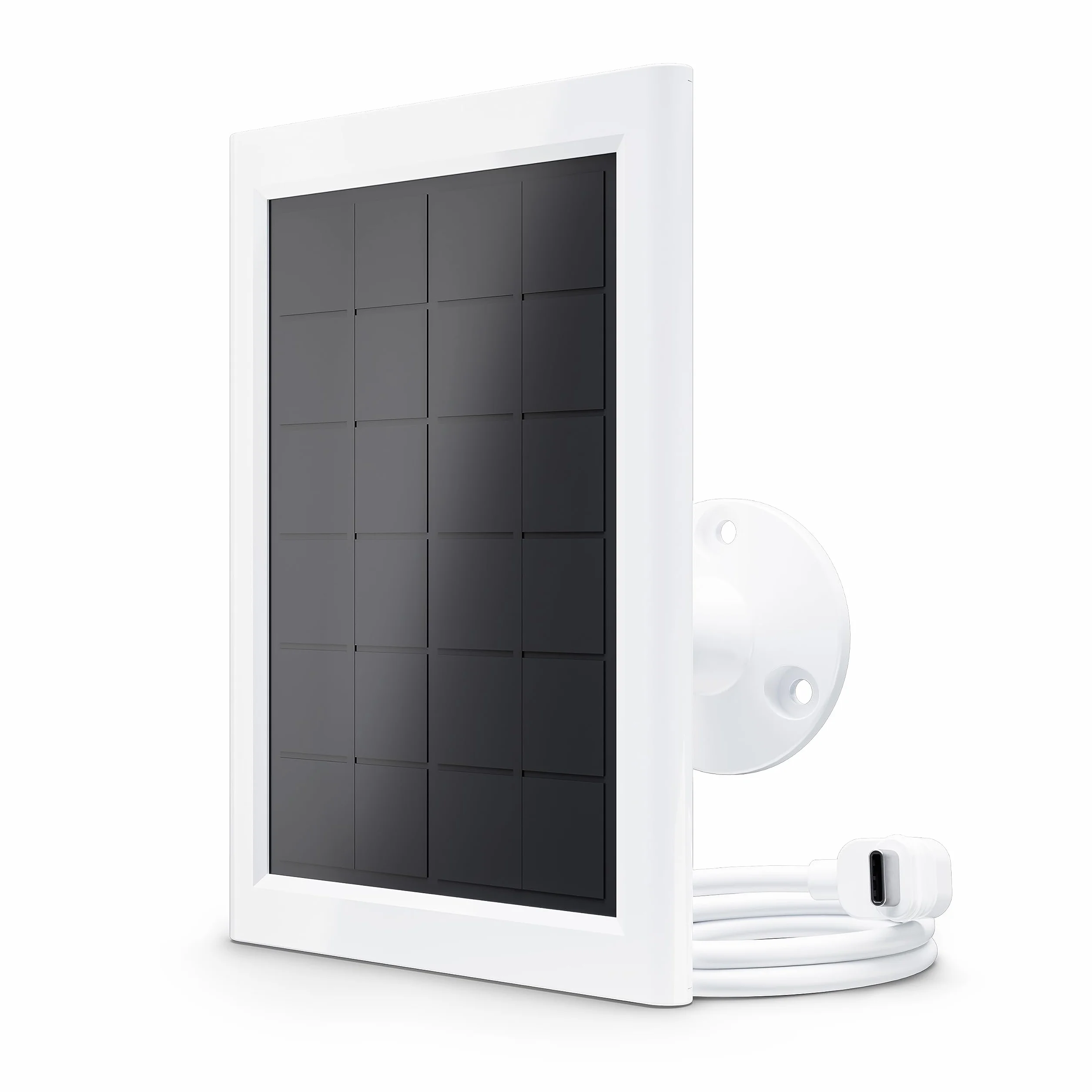 Arlo Essential 2 Pannello Solare Per Telecamera WiFi Esterno, Bianco, Compatibile Con Telecamera Arlo Essential HD +2K +XL, Pannello Solare Con Cavo Di Ricarica, Accessorio Certificato, VMA6600-10000S