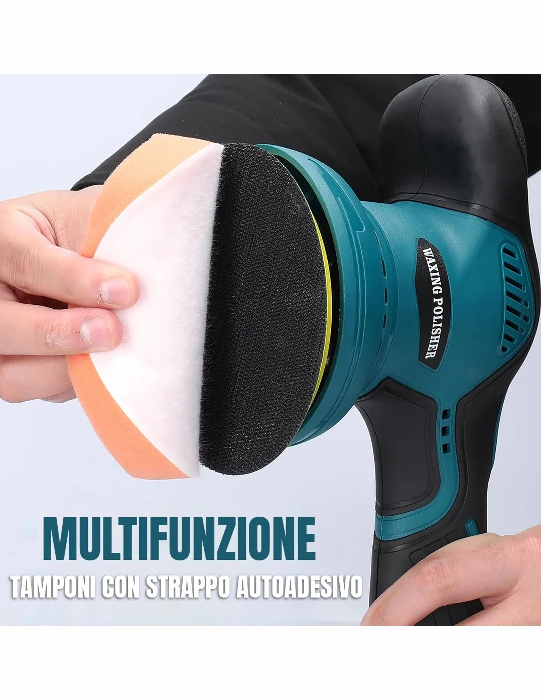 Lucidatrice Elettrica Orbitale 24V 380W 8 Velocità 2800-5500 Giri/Min Kit Professionale